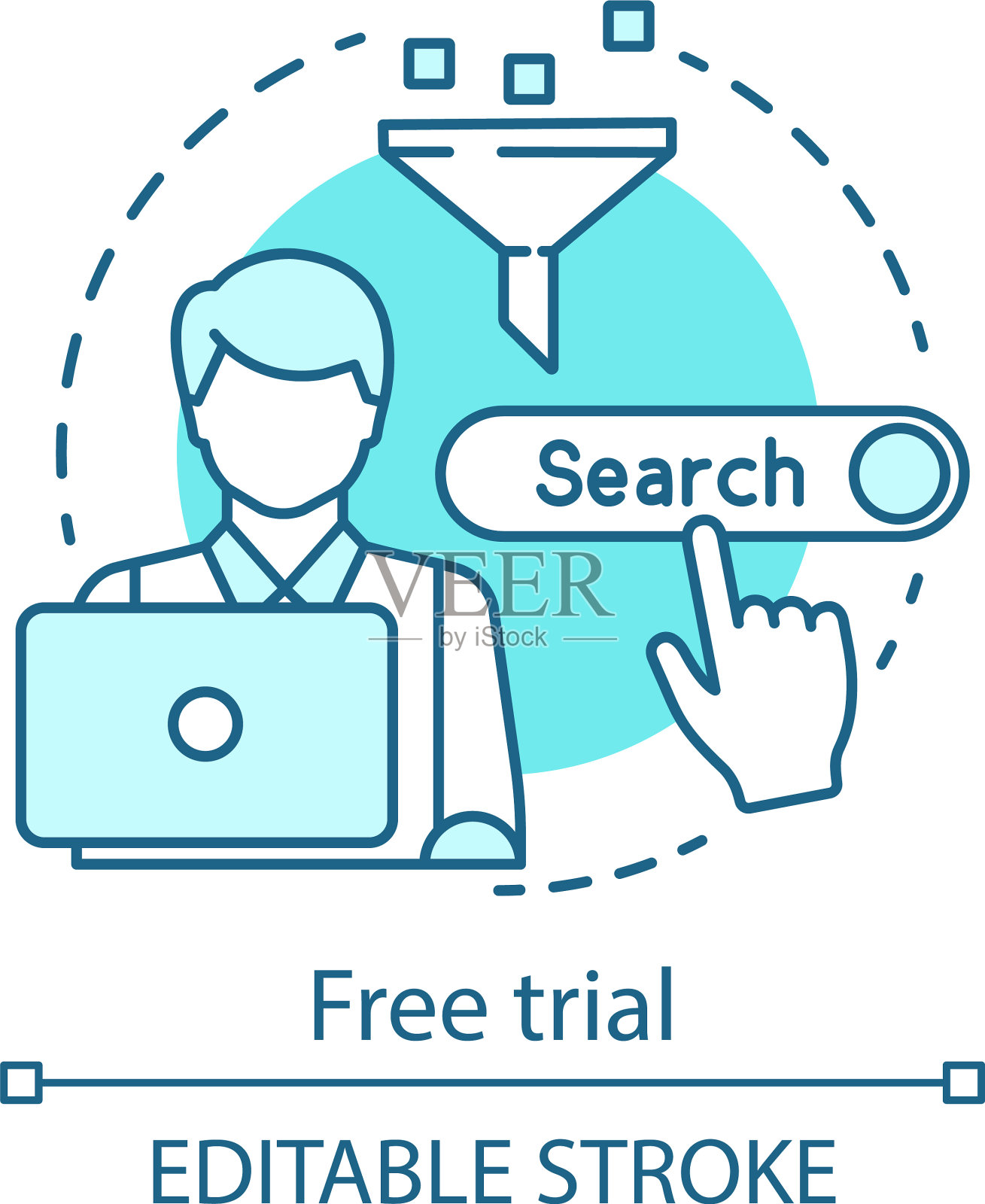 免费试用概念图标插画图片素材