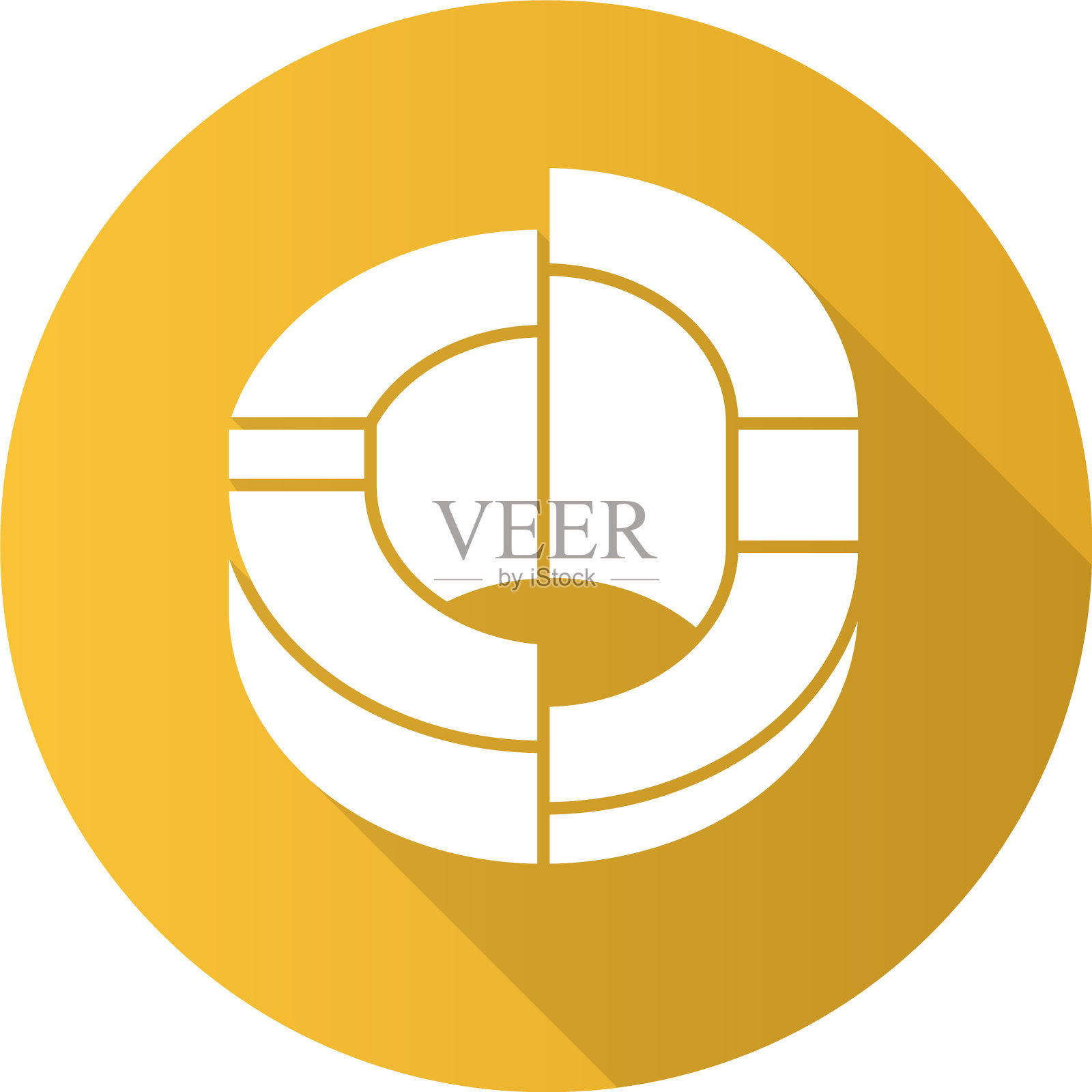 三维图平面设计长阴影图标素材