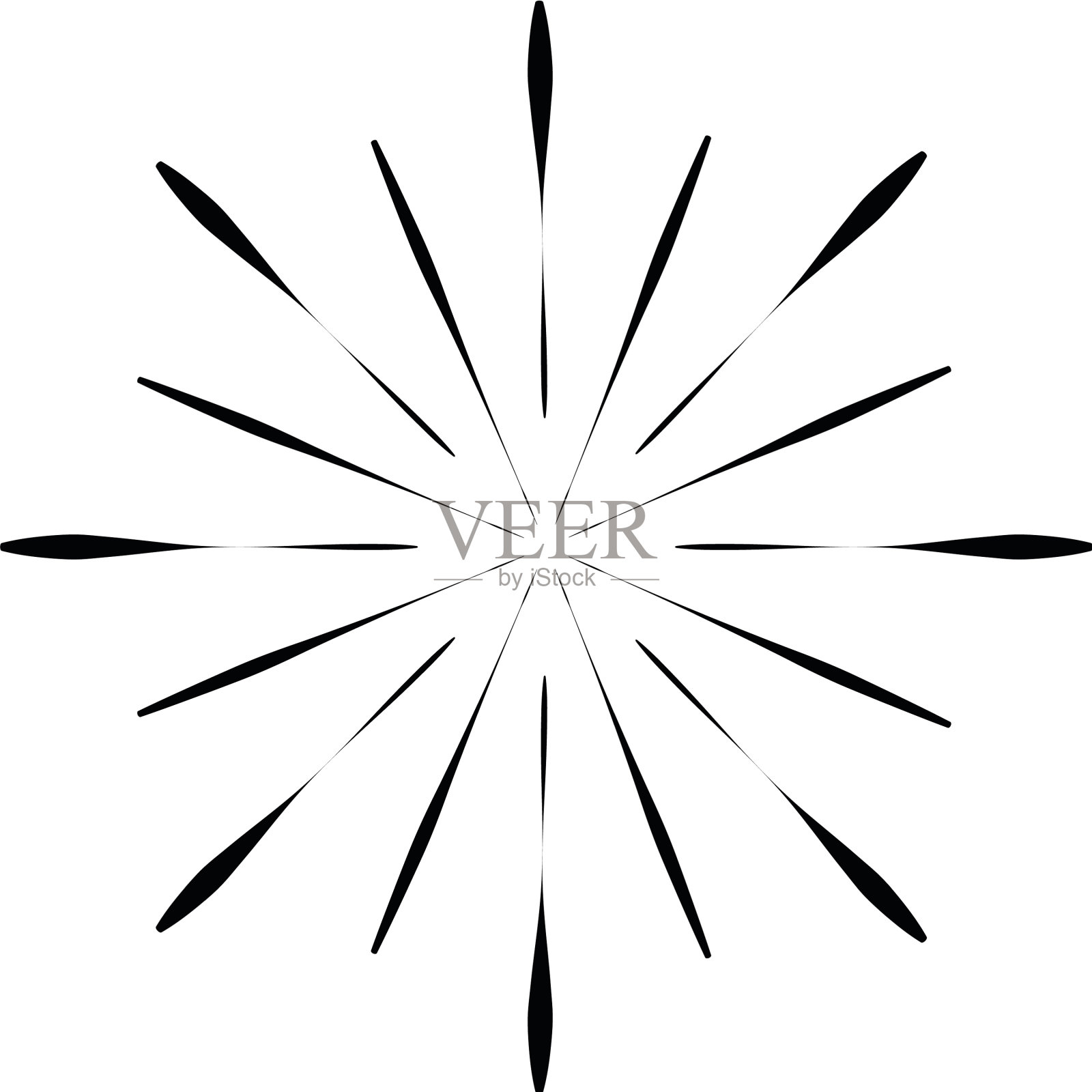 复古的太阳爆发形状和复古的太阳爆发插画图片素材