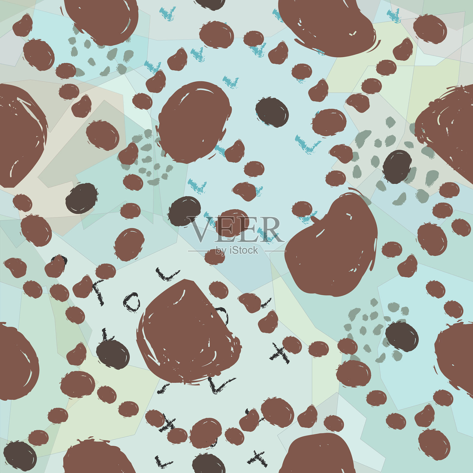 可爱的斯堪的纳维亚terracotta图案在现代插画图片素材