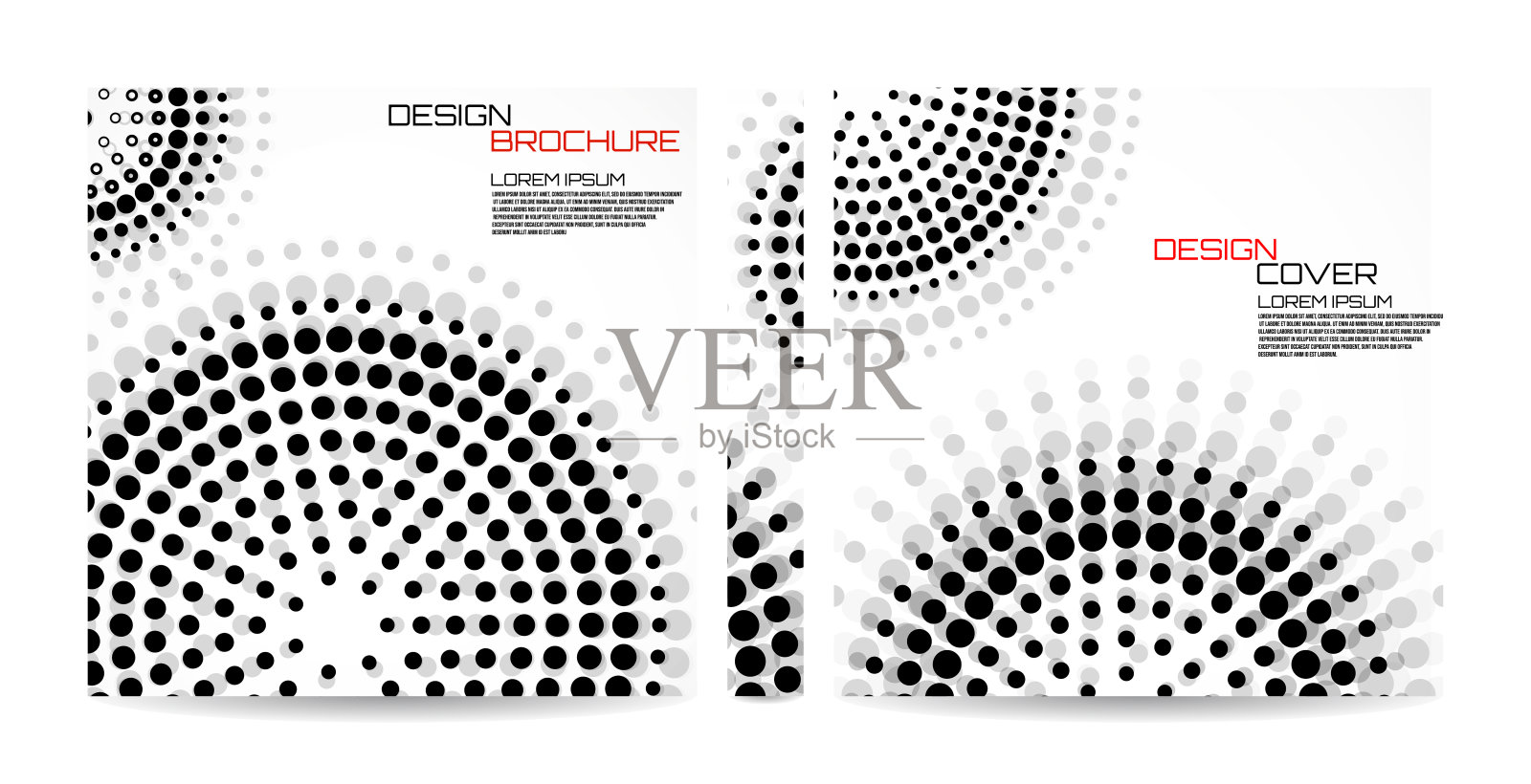 带点圆的小册子模板。圆点是圆形的。杂志、海报、书籍、演示文稿、广告。摘要向量背景。文字的封面设计设计模板素材