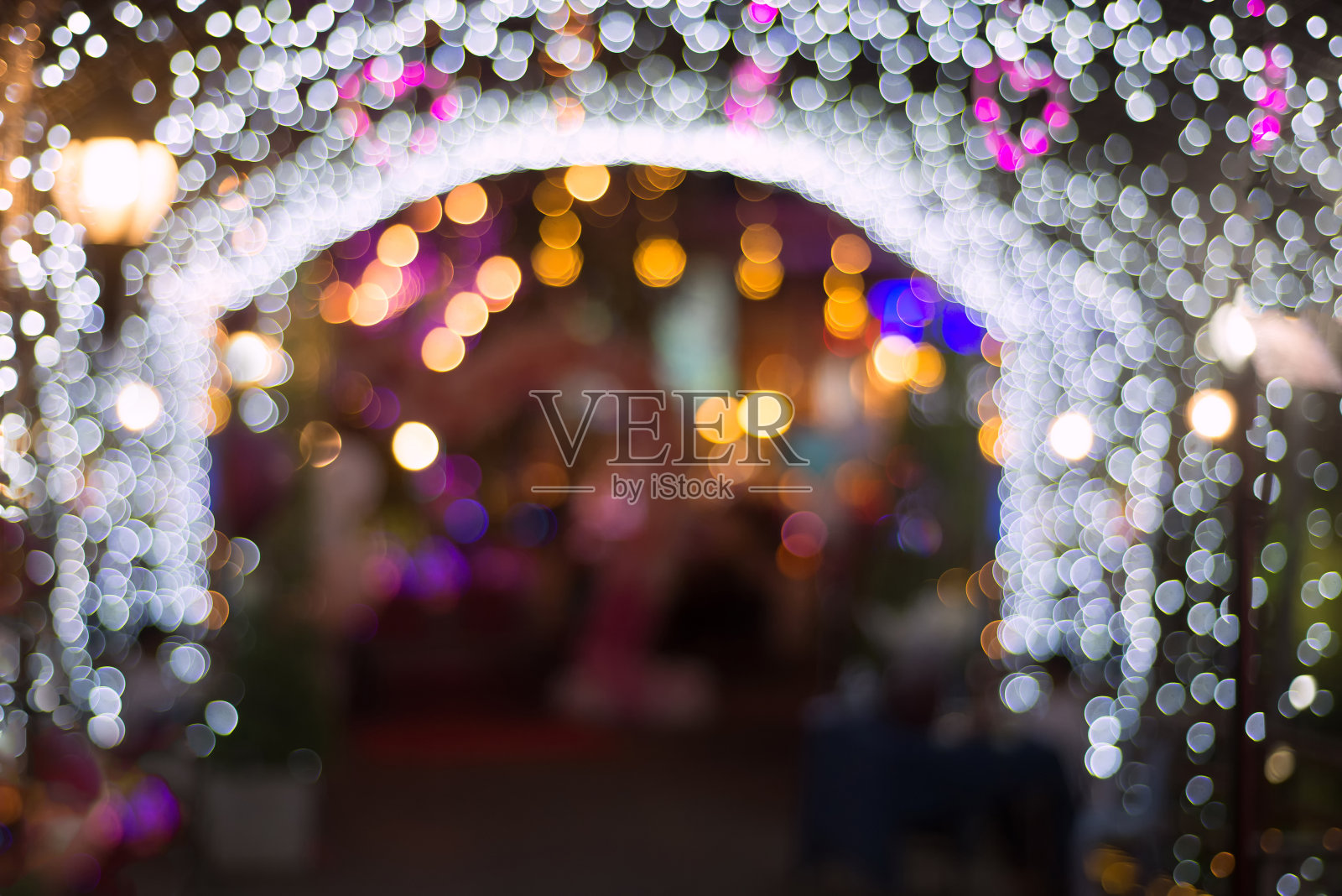 散景花拱门照片摄影图片