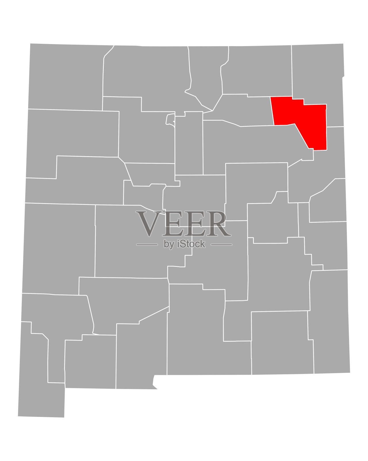 新墨西哥的哈定地图插画图片素材