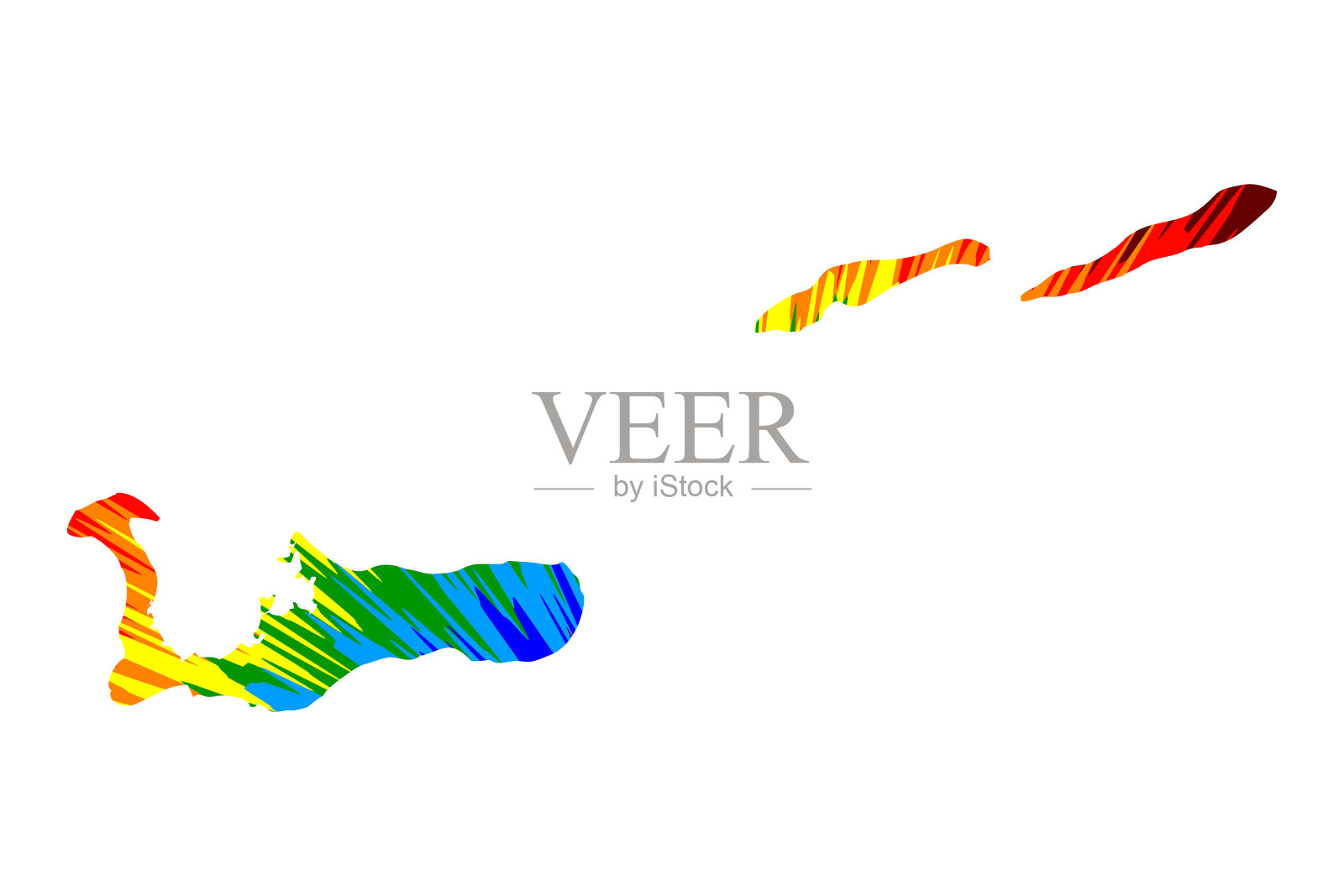 开曼群岛地图插画图片素材