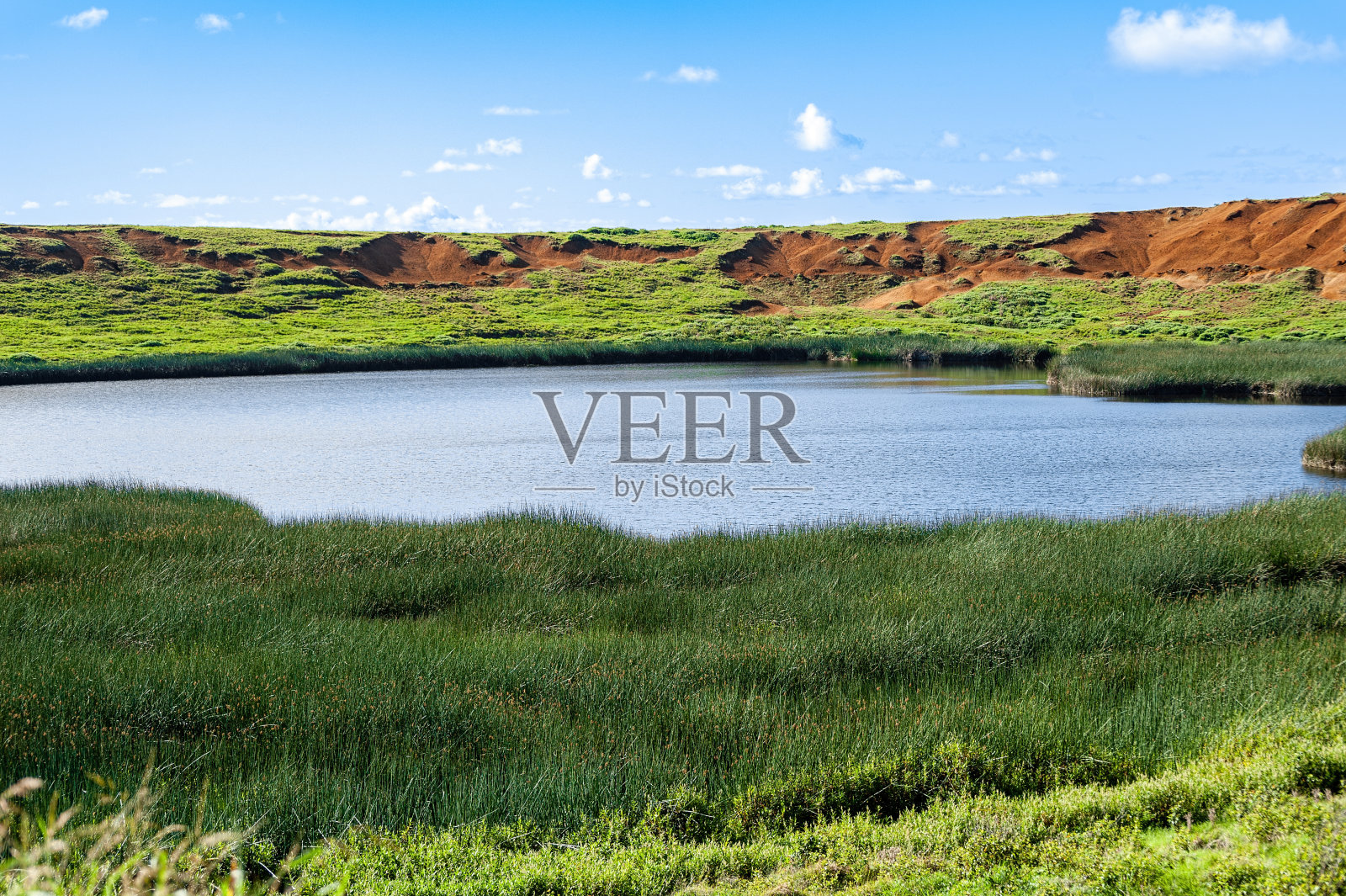 拉诺·拉拉库，复活节岛，摩埃石像的采石场。照片摄影图片