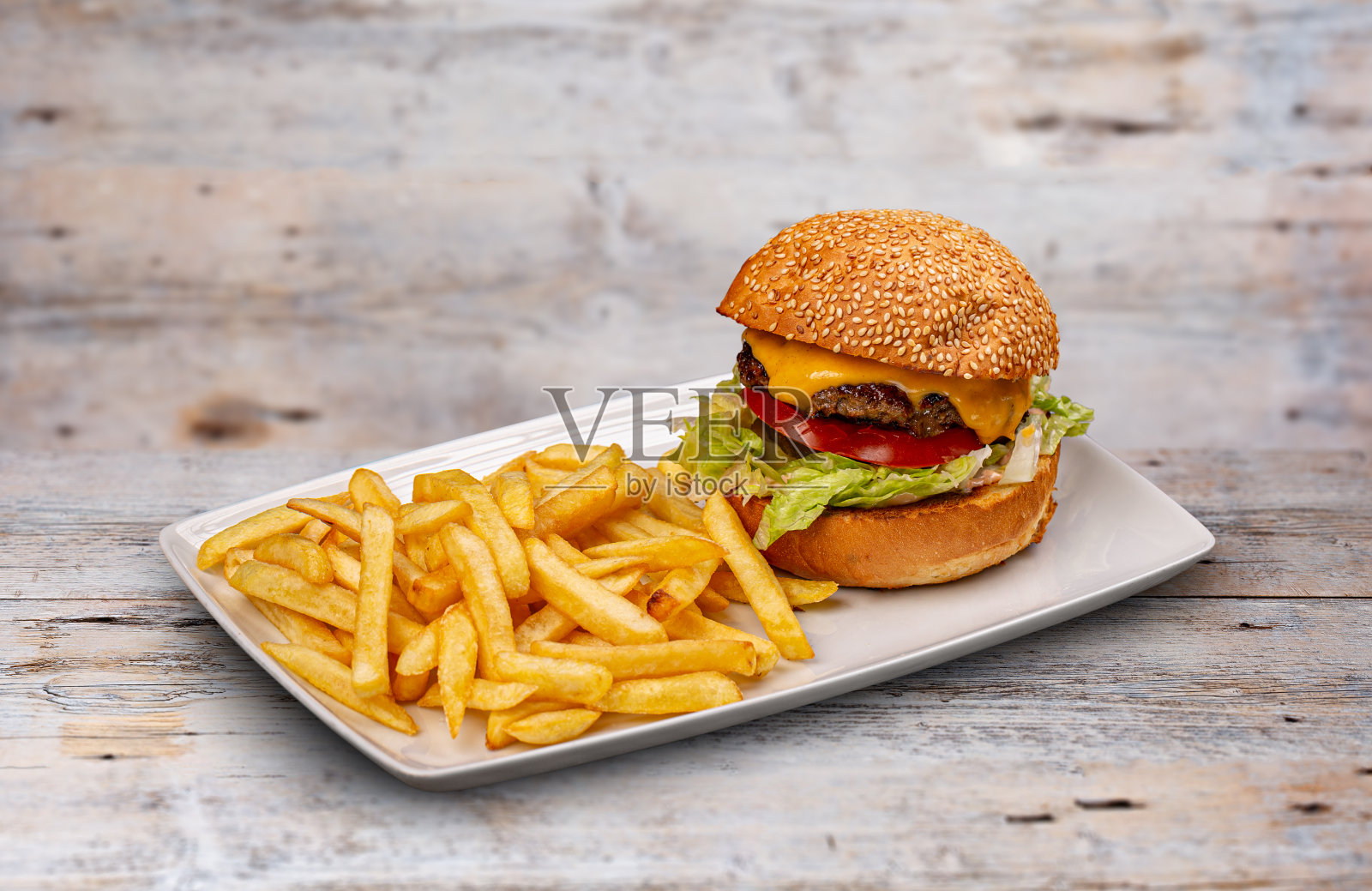 新鲜美味的汉堡照片摄影图片