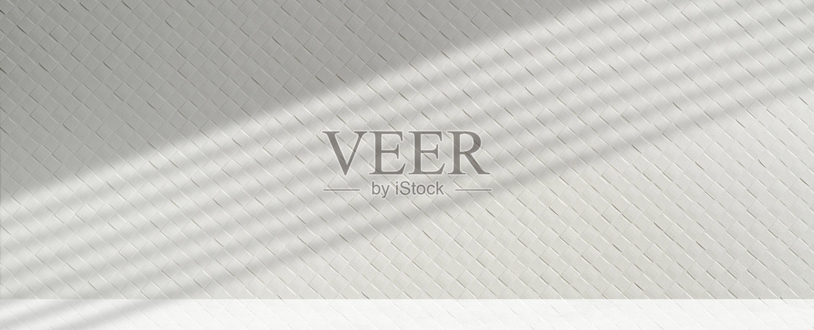 空房间与白色的墙壁阴影灯覆盖照片摄影图片