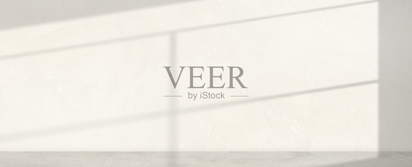 空房间与白色的墙壁阴影灯覆盖照片摄影图片