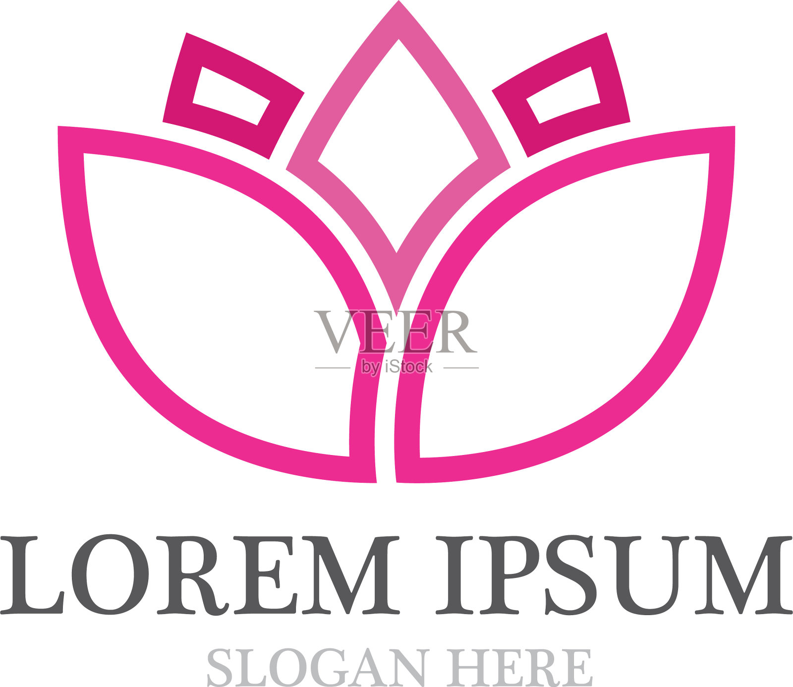 莲花的标志和象征插画图片素材