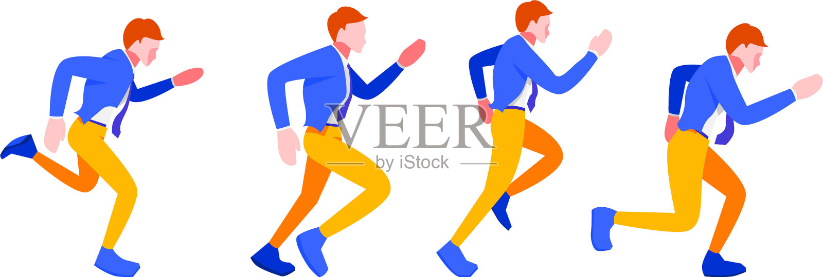 平地跑的竞赛特点是各种各样的跑插画图片素材