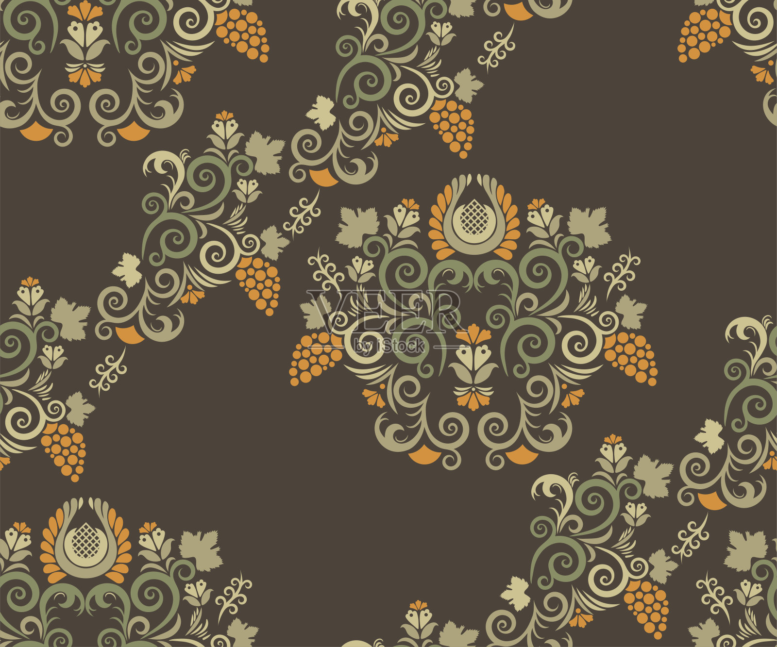 矢量装饰手绘装饰背景。民族无缝图案点缀。矢量模式。印刷纺织品，布料，墙纸，剪贴簿插画图片素材