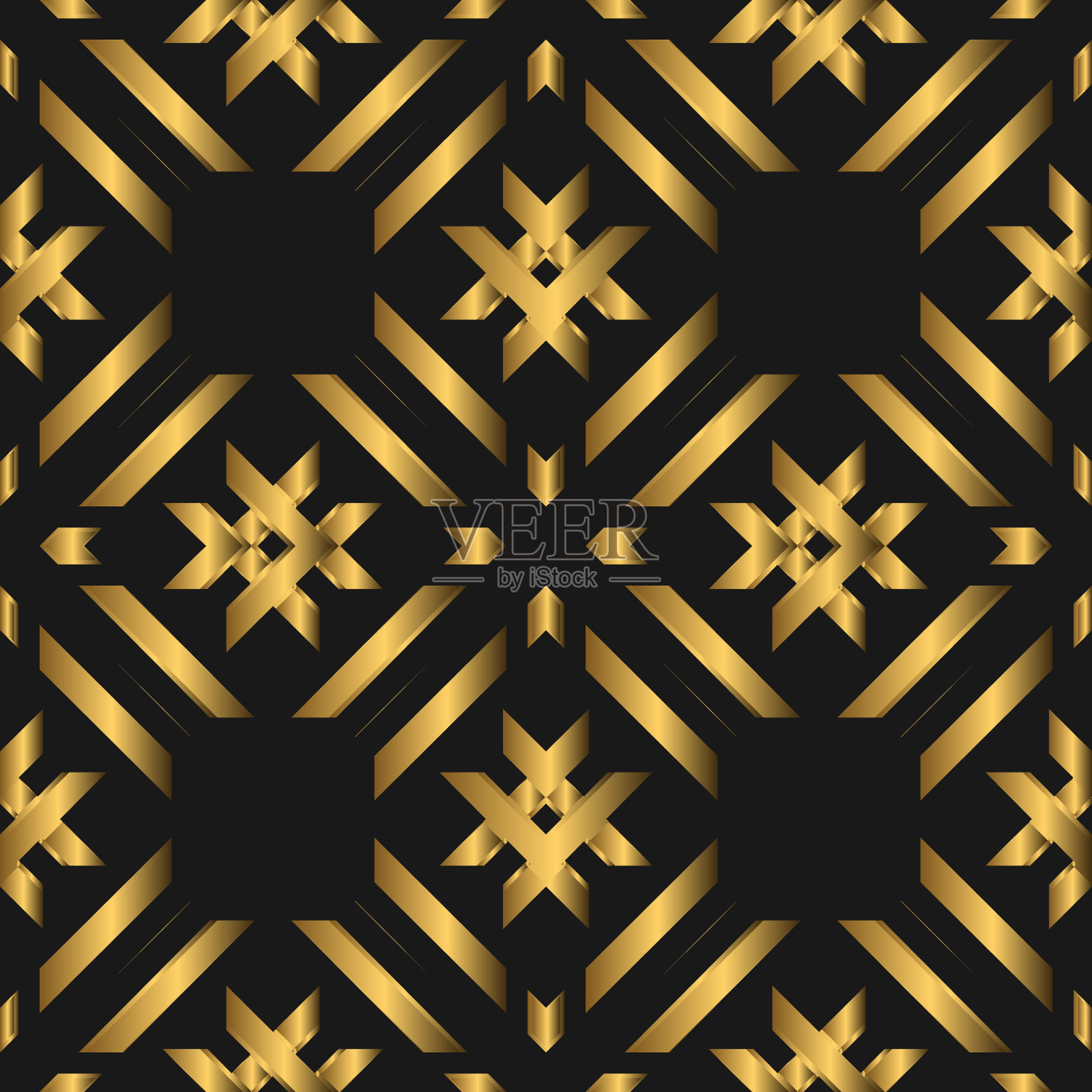 金色豪华无缝图案插画图片素材