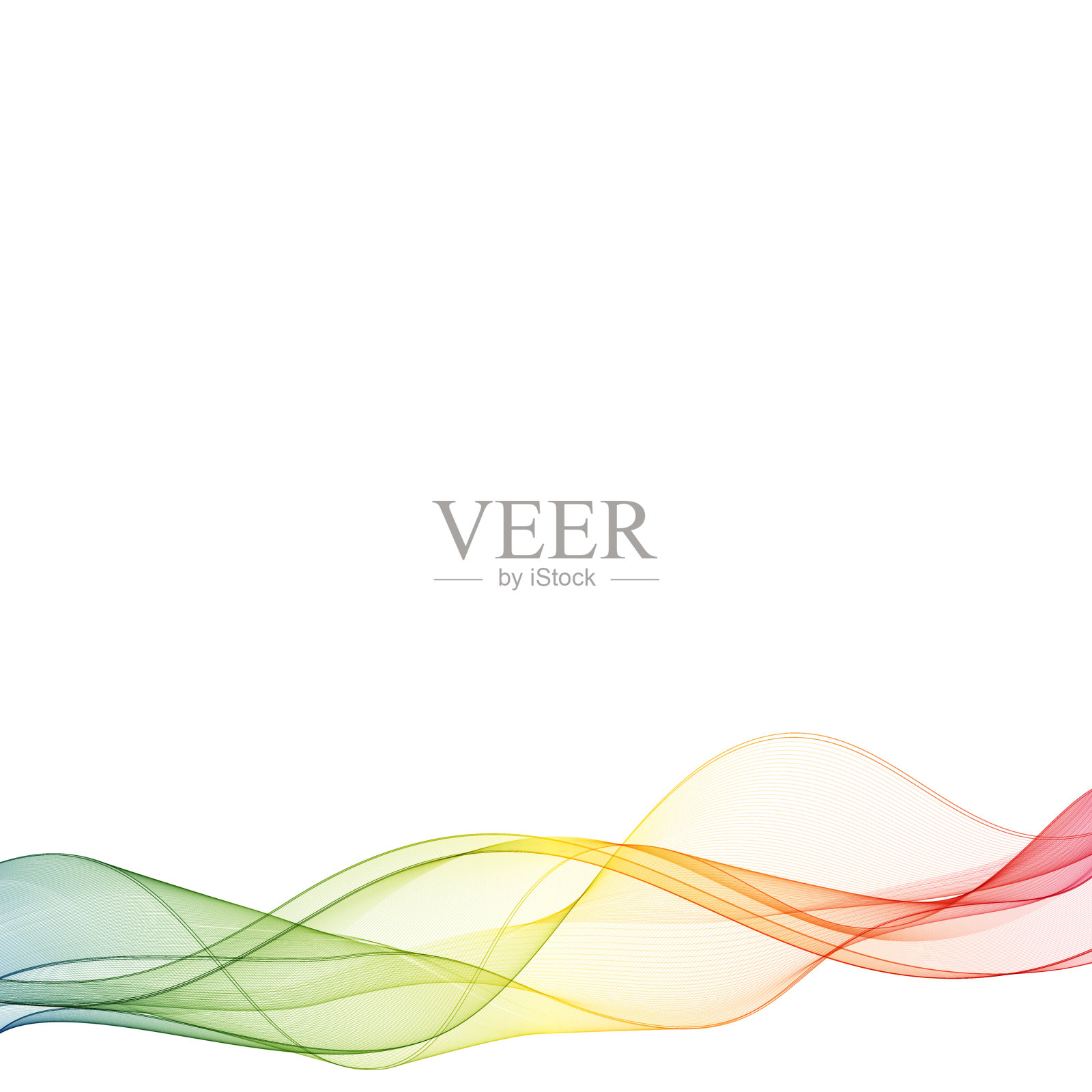 颜色矢量波。布局广告。抽象的图案插画图片素材