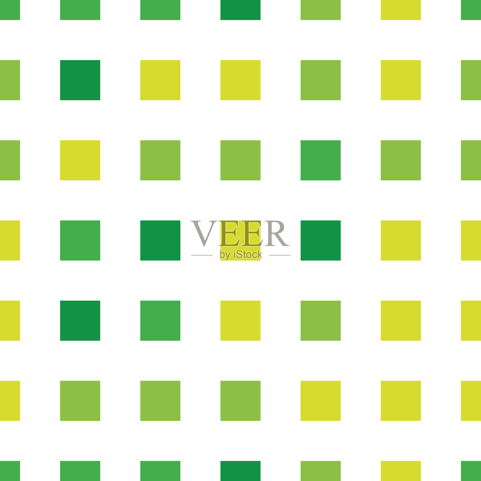无缝波尔卡方形图案在不同的颜色。绿色的主题。简单的平面矢量墙纸。插画图片素材