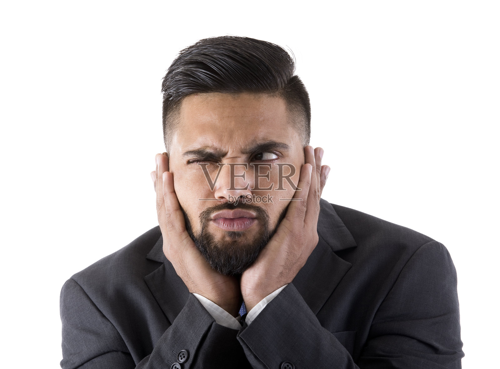 商人眨眼照片摄影图片