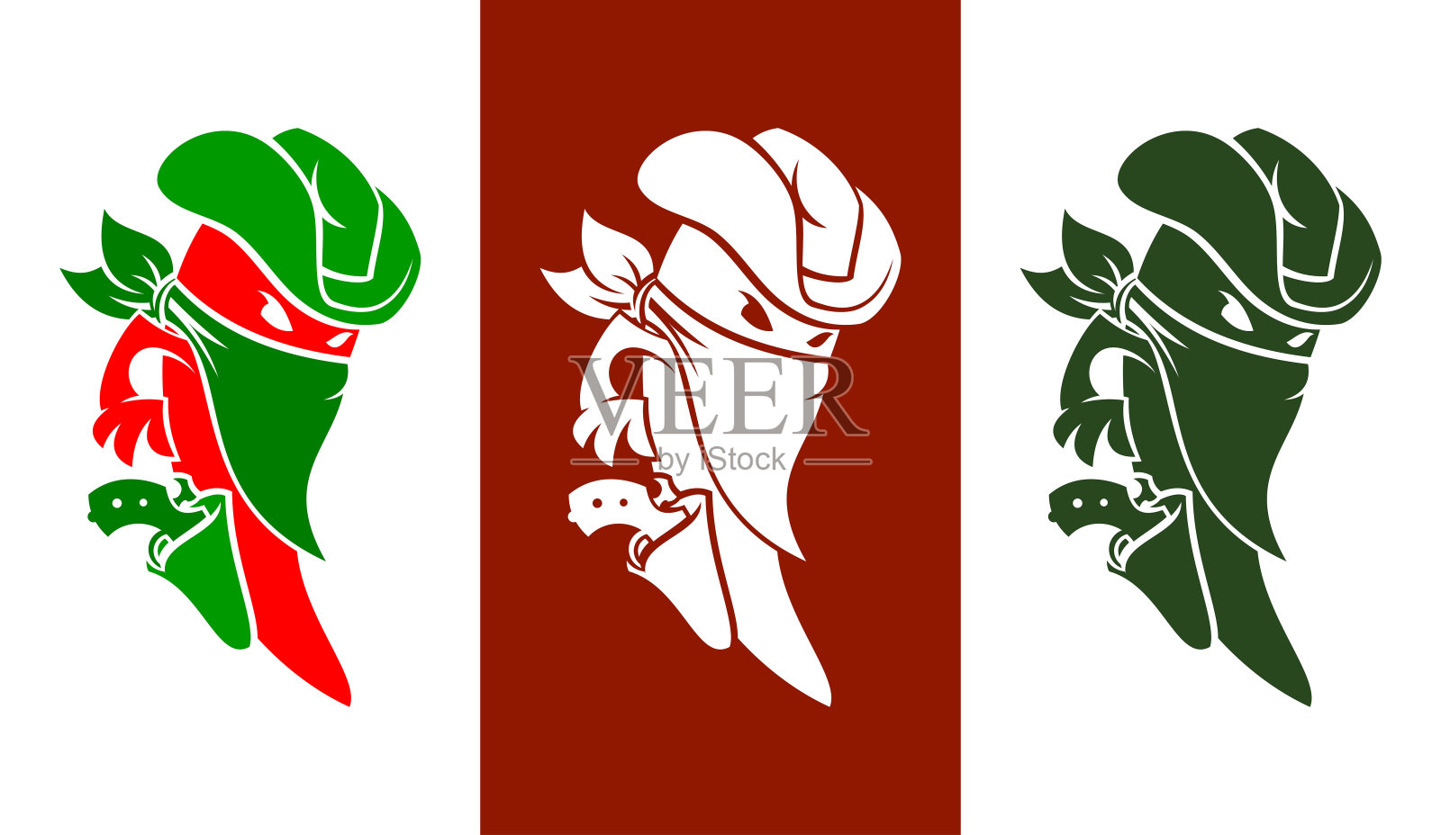 辣椒男子汉性格插画图片素材