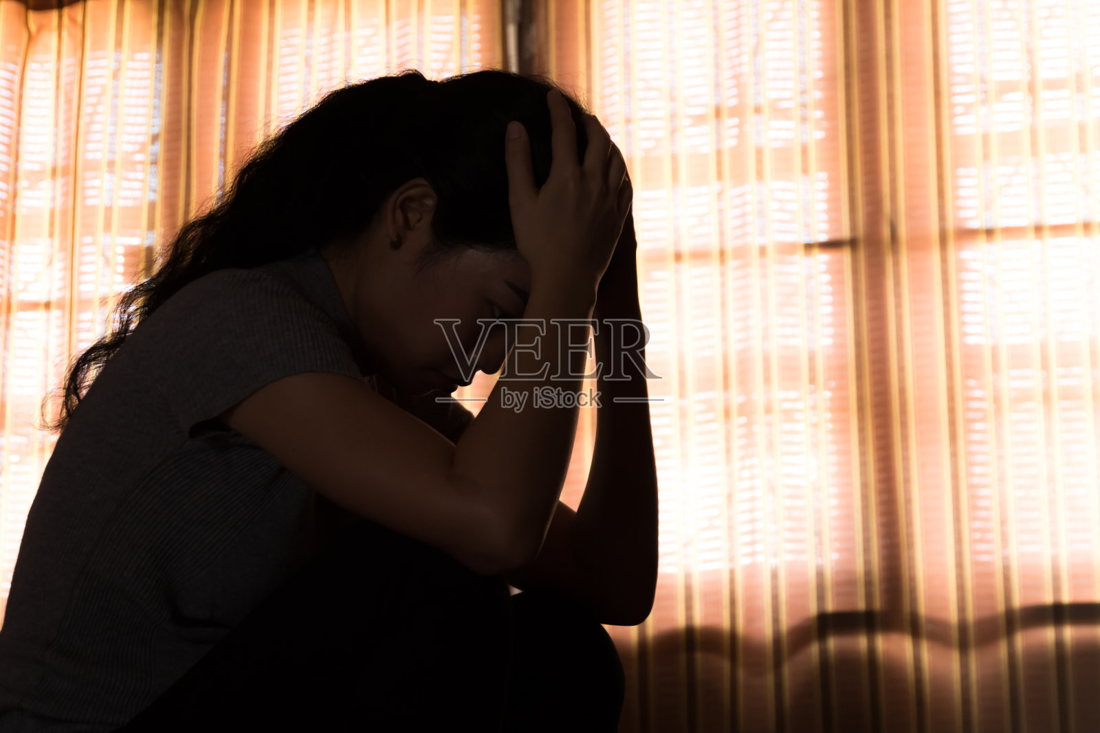 抑郁症照片摄影图片