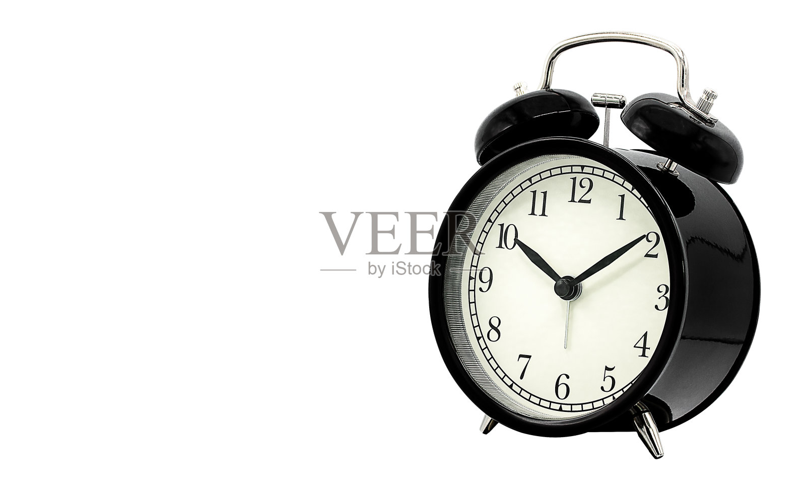闹钟孤立在一个白色背景与剪辑路径照片摄影图片