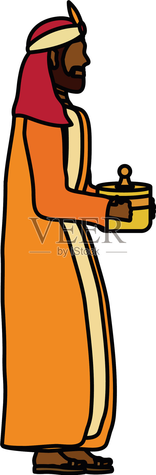 非洲式的智慧人国王性格的马槽设计元素图片