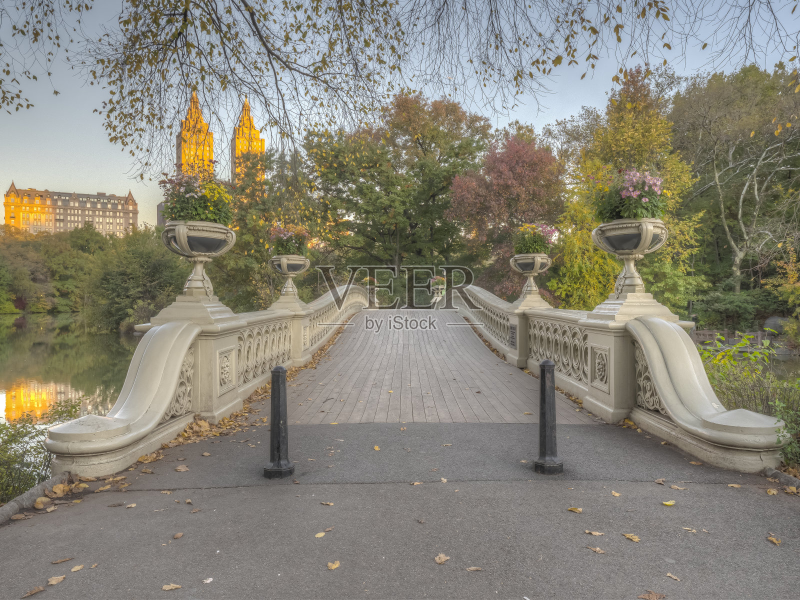 秋天的弓桥照片摄影图片