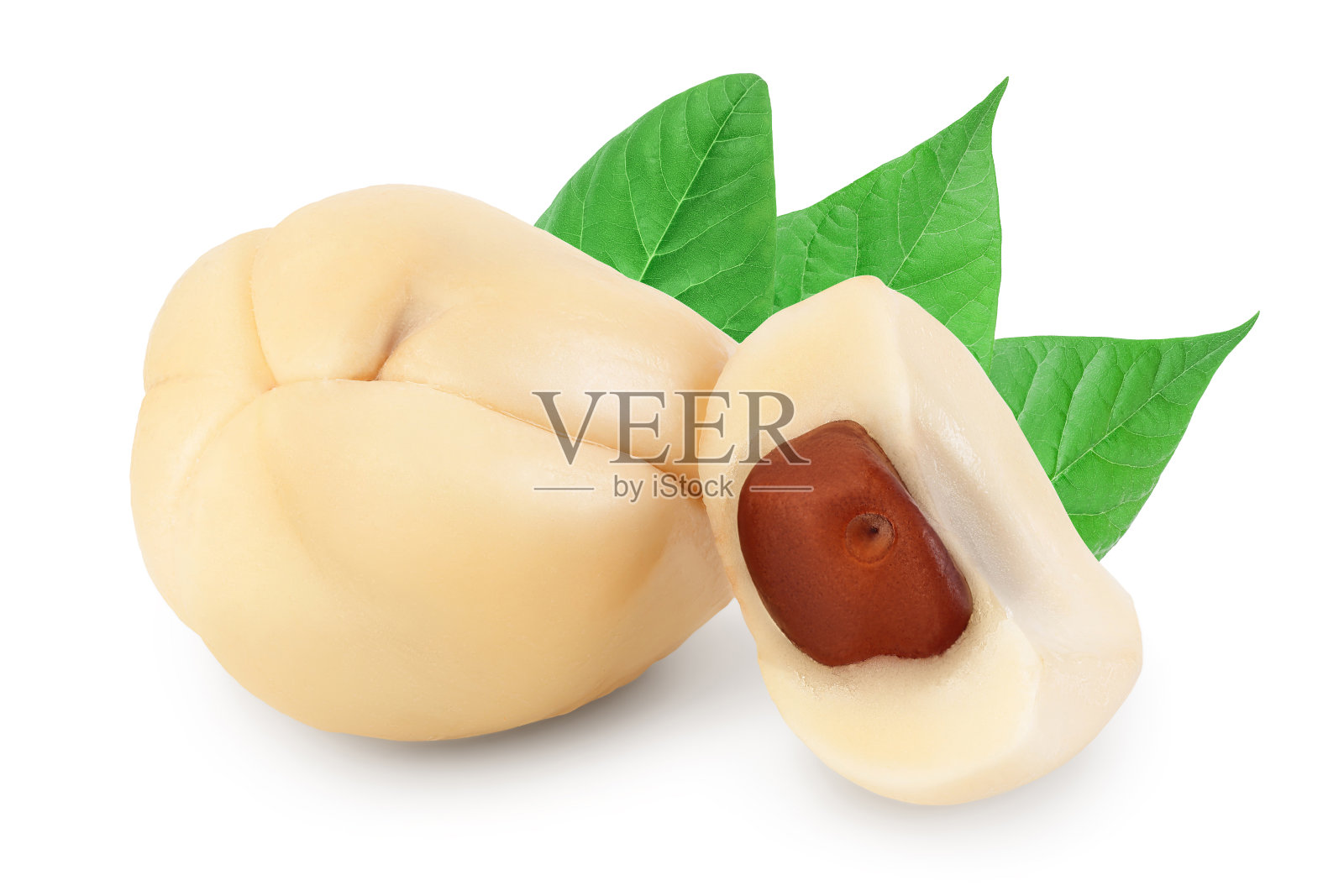 萨拉克蛇果孤立在白色背景与修剪路径和充分的景深照片摄影图片