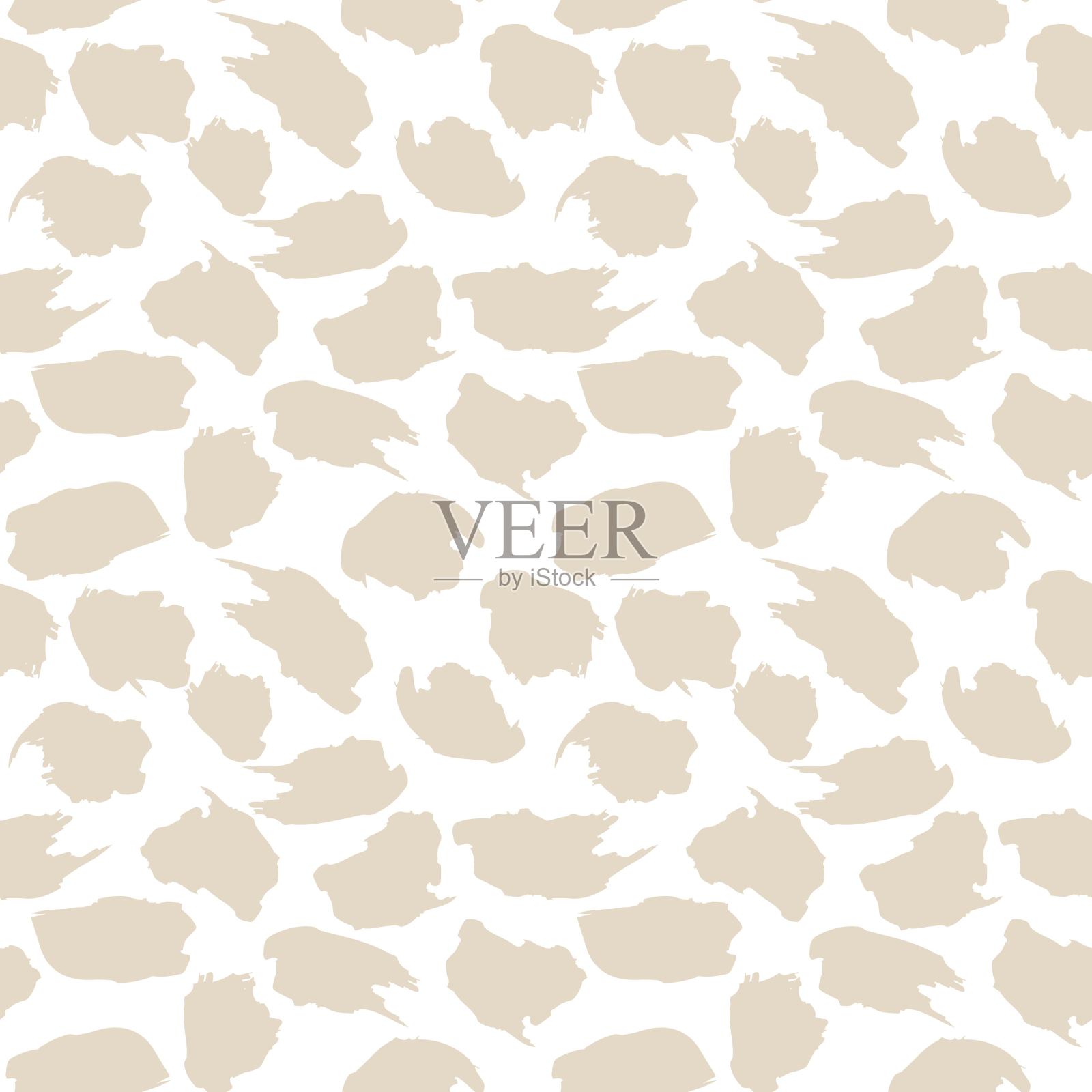 棕色伪装笔触无缝模式背景插画图片素材