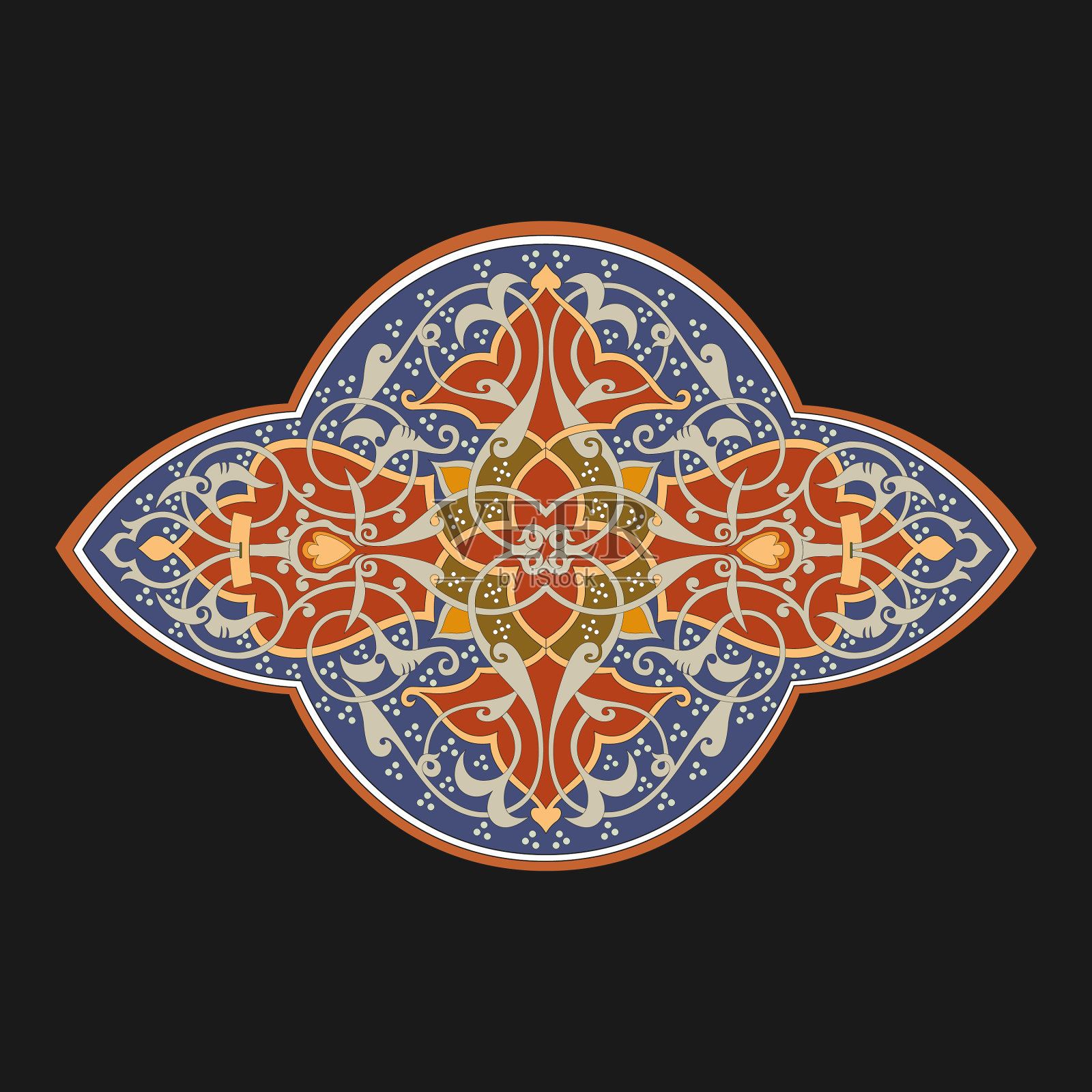 新阿拉伯花纹是一种艺术装饰形式插画图片素材