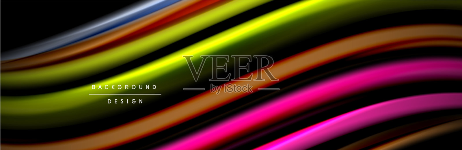 丝绸和流畅的流波海报设计色彩插画图片素材