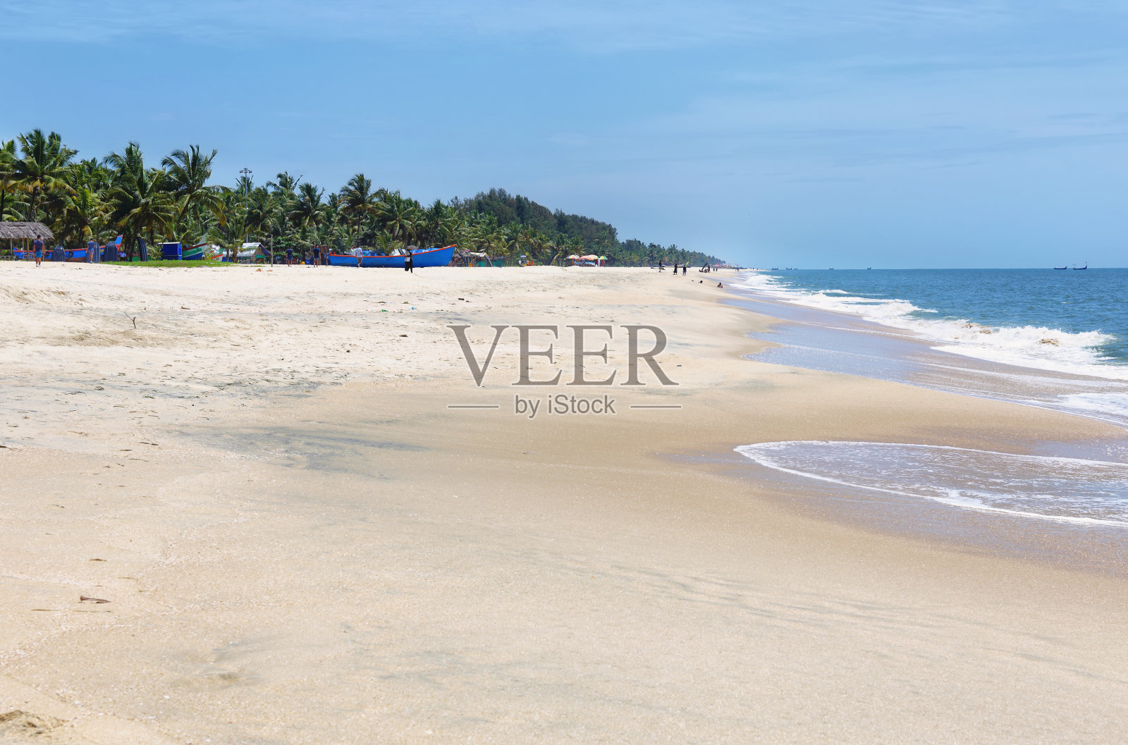 印度喀拉拉邦mararikulam热带白色沙滩照片摄影图片