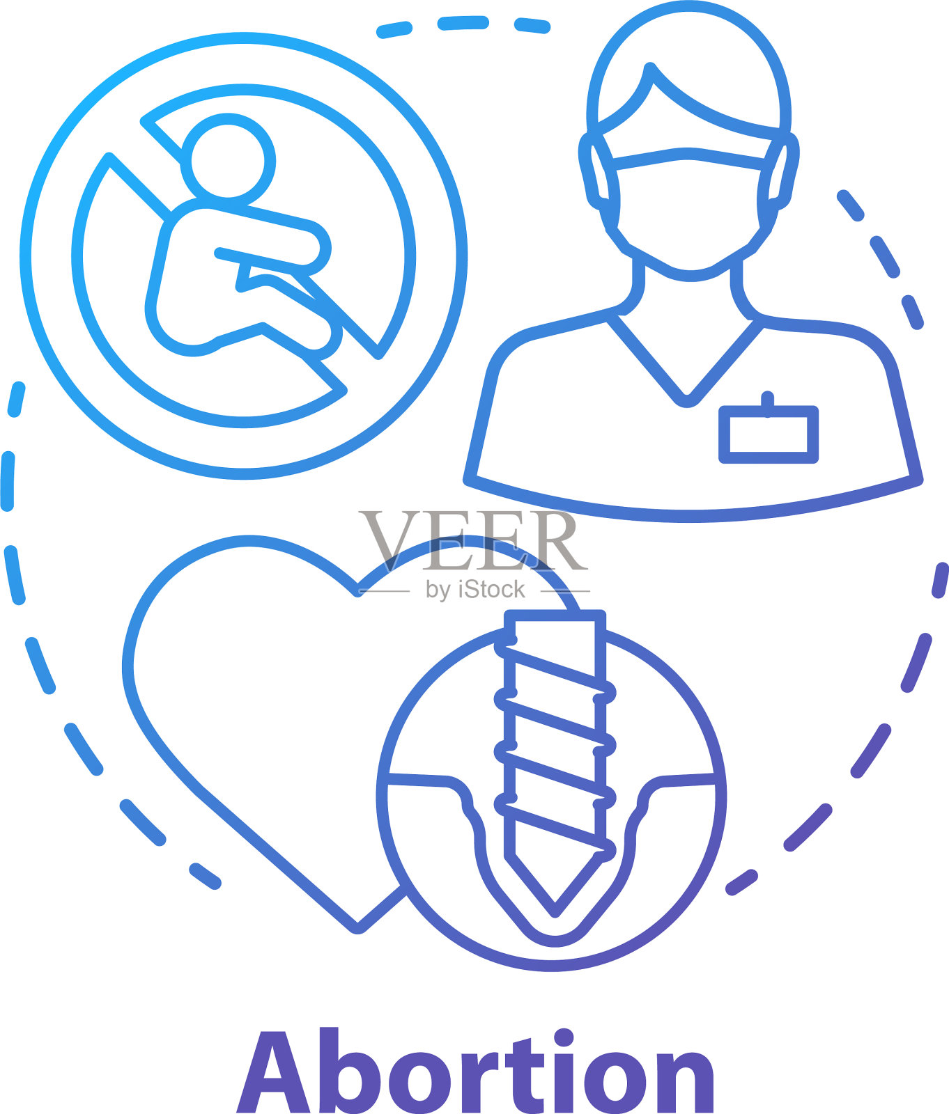 医学流产观念icon流产观念插画图片素材