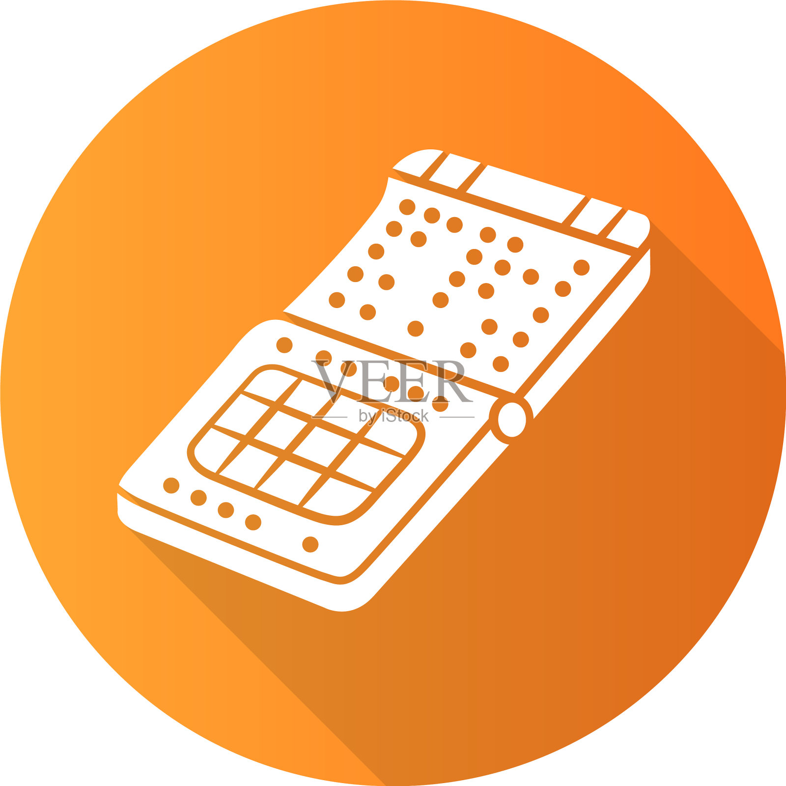 盲文打印智能手机平面设计长影子设计元素图片