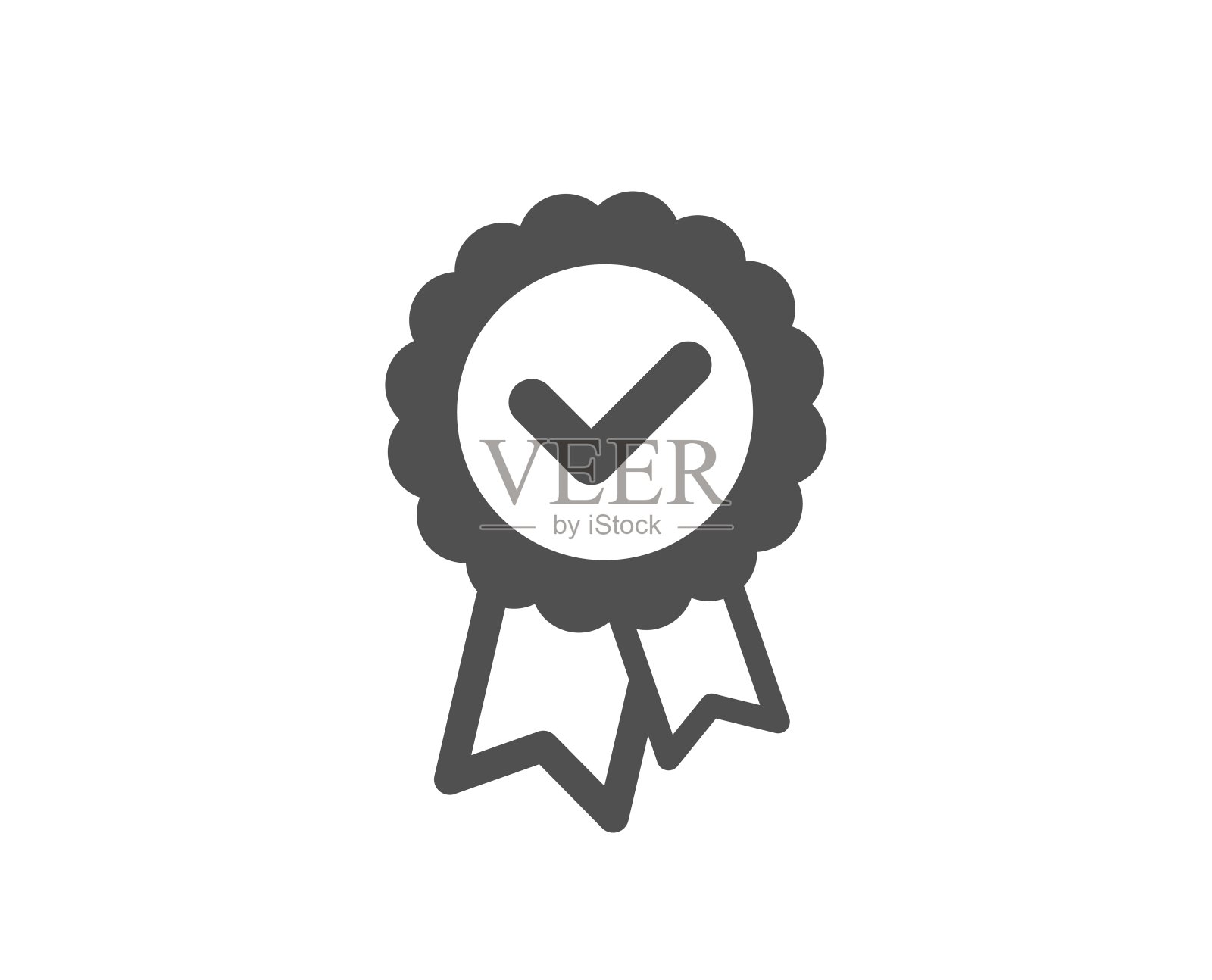 已测试印章图标。已批准奖章标志。矢量插画图片素材