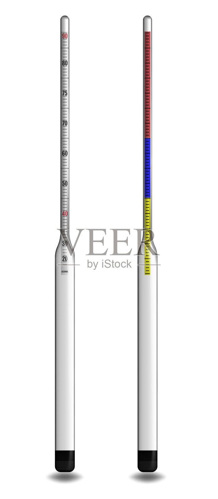 现实的酒精计。矢量图插画图片素材