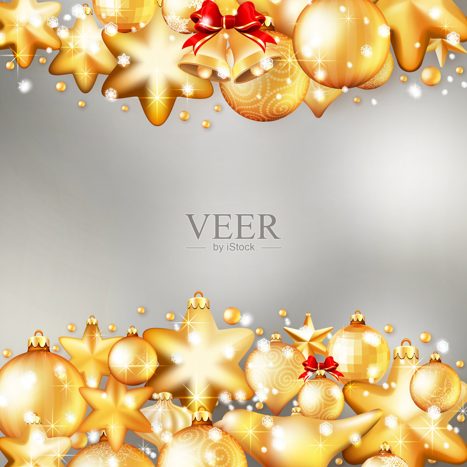 红色和金色的圣诞背景。每股收益10插画图片素材