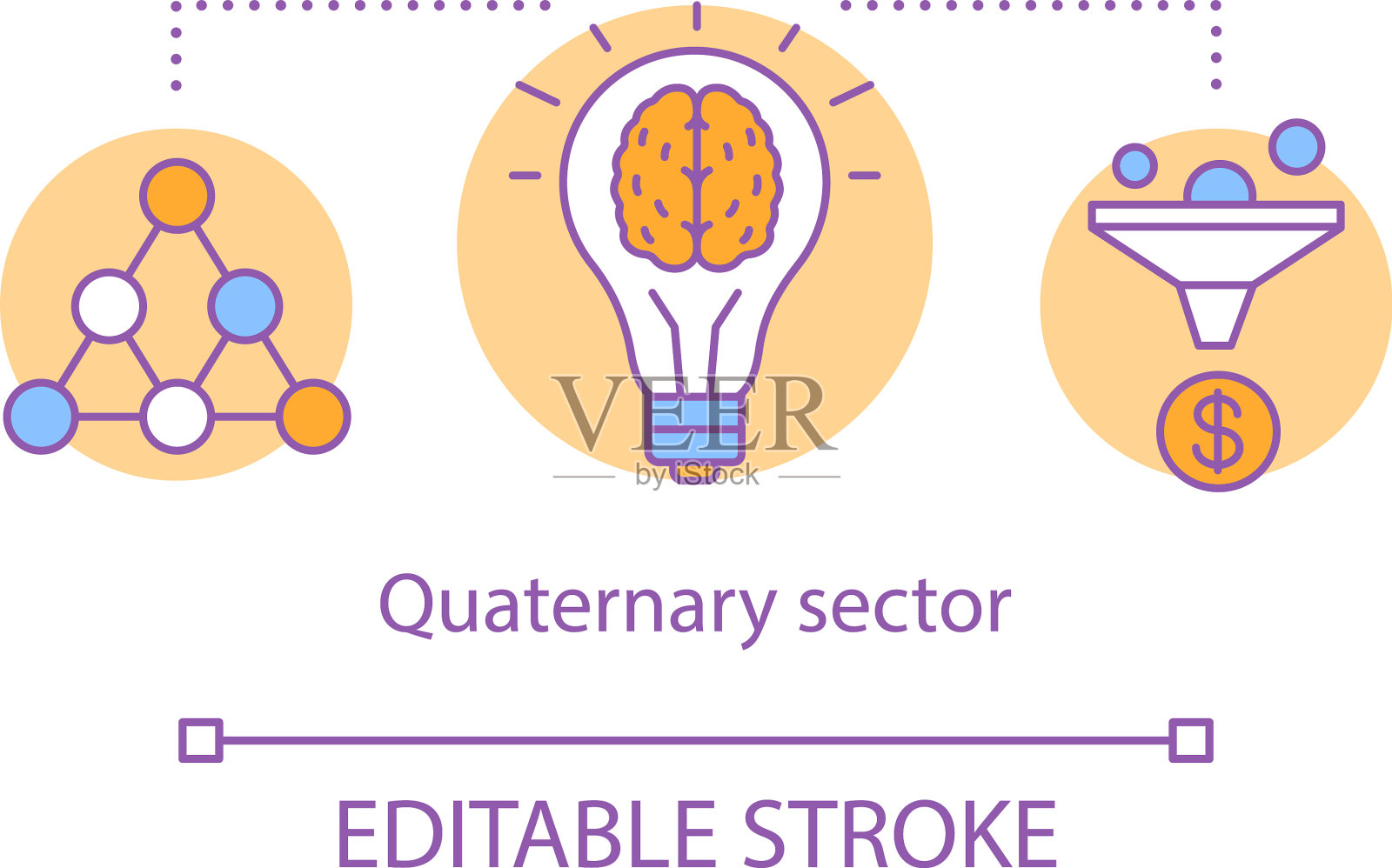 第四部门概念图标知识部门插画图片素材