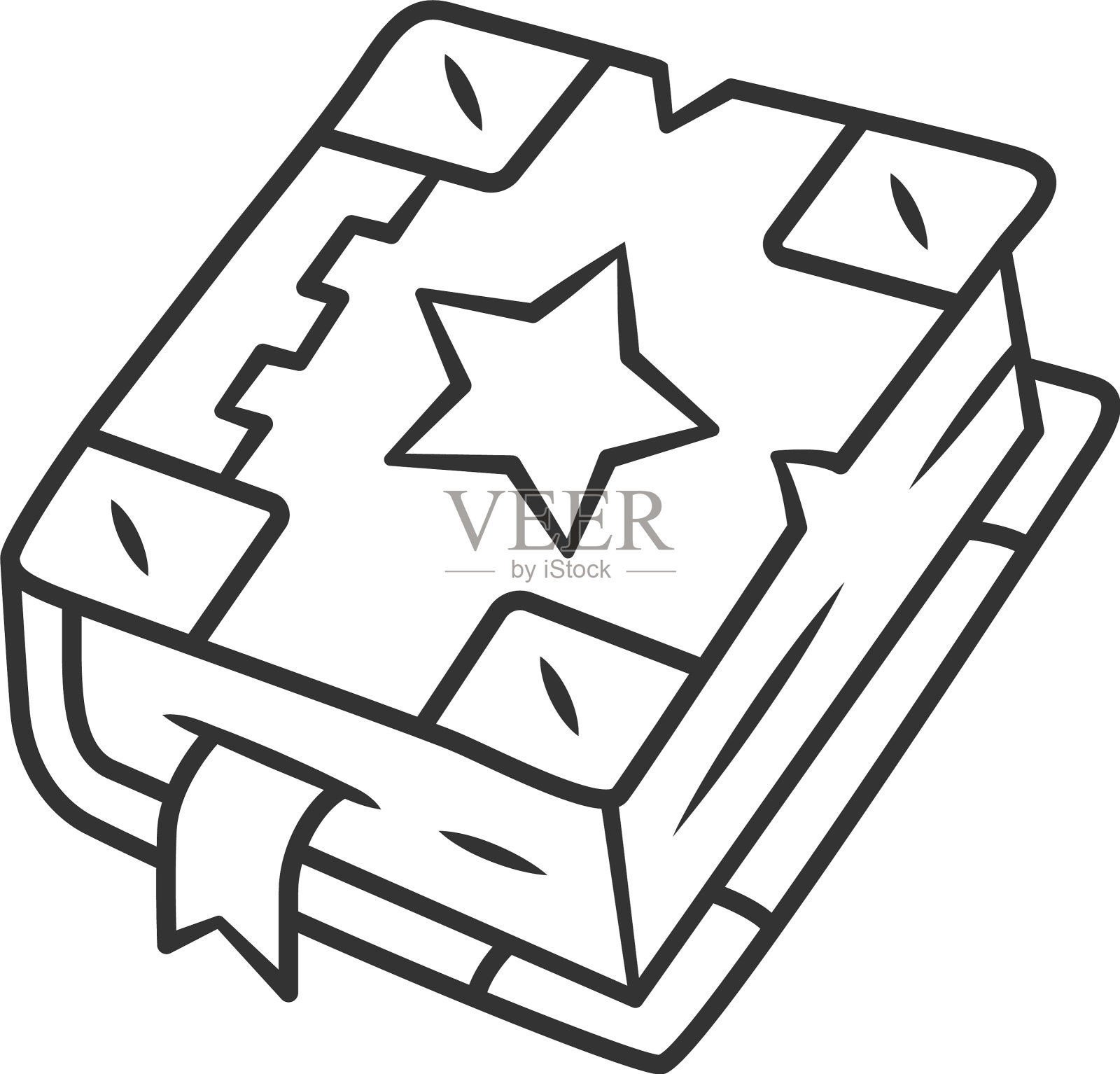 咒语书线性图标细线黑魔法老图标素材