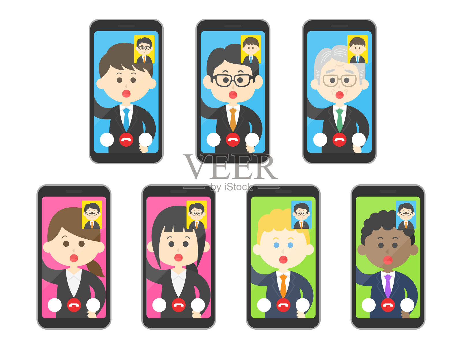 视频通话插画图片素材