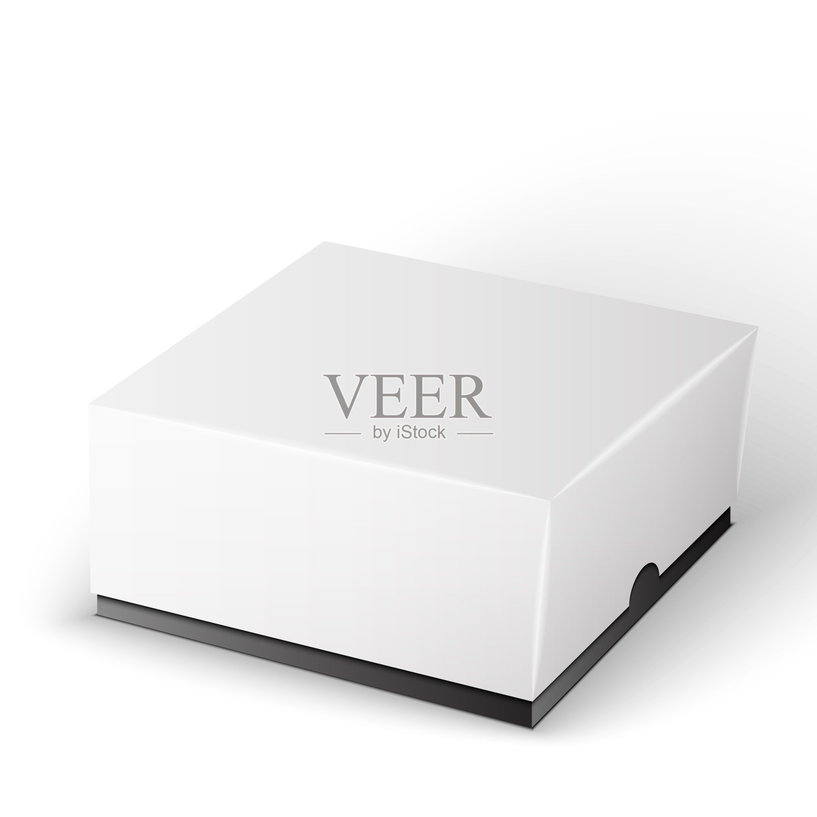 白色产品包装盒插图孤立在白色背景。产品包装矢量插画图片素材