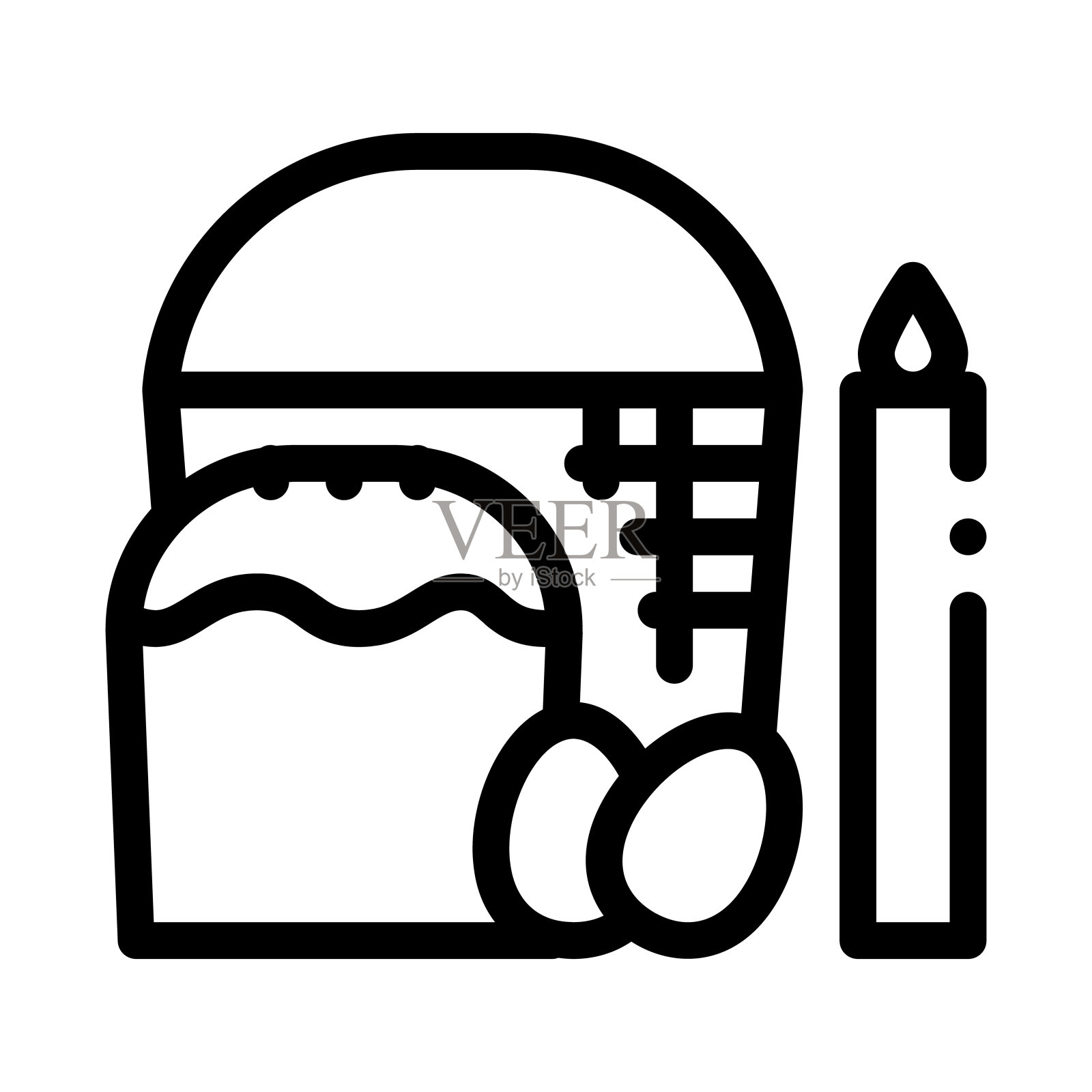 奉献紫菀和鸡蛋的图标矢量插图插画图片素材