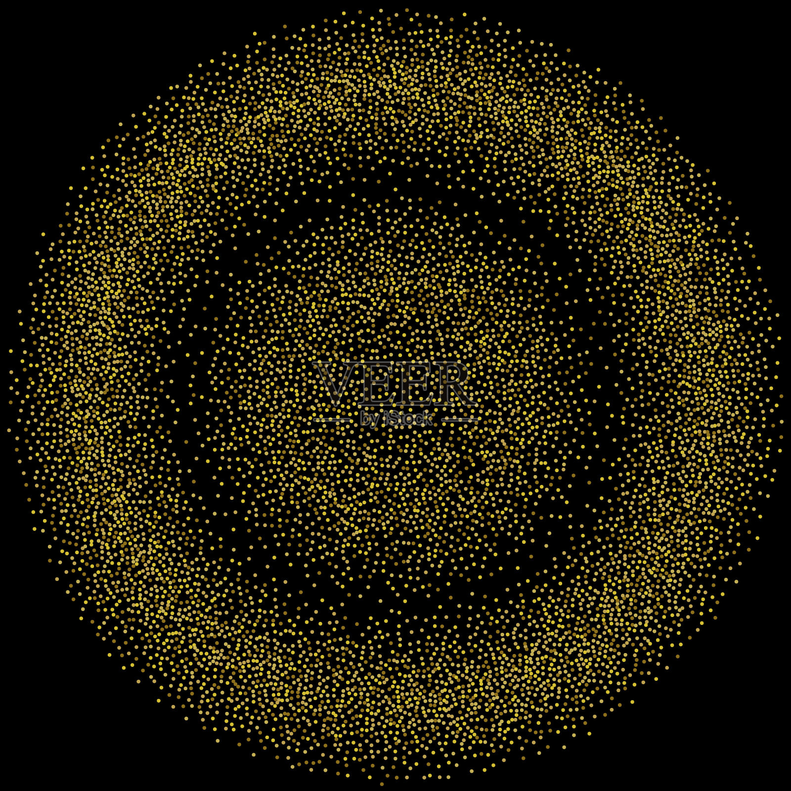矢量金色圆与闪亮的火花。抽象背景- Vektorgrafik插画图片素材