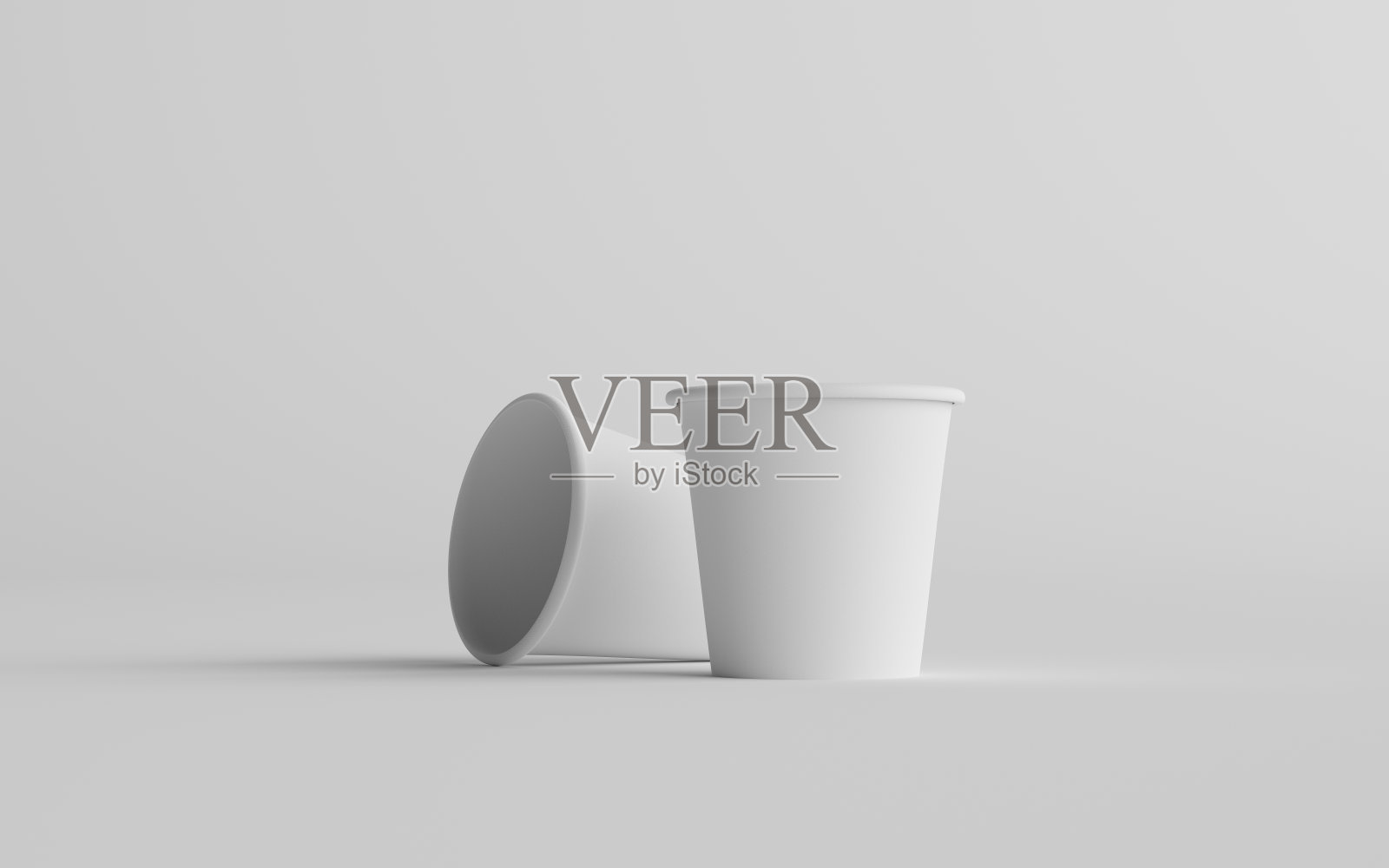 4盎司小单墙纸咖啡杯模型-两个杯子照片摄影图片