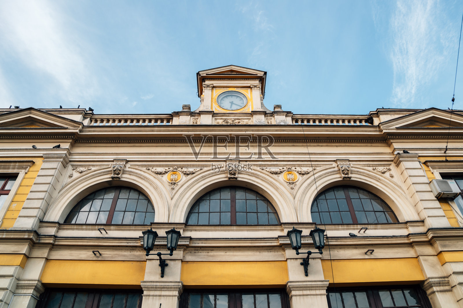 塞尔维亚贝尔格莱德的老贝尔格莱德火车站照片摄影图片