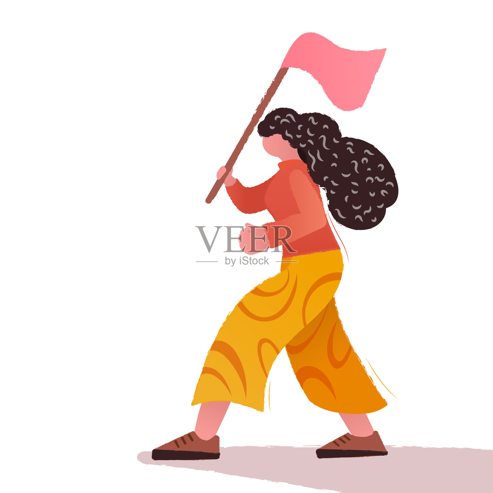 女性权力女权主义概念插画图片素材