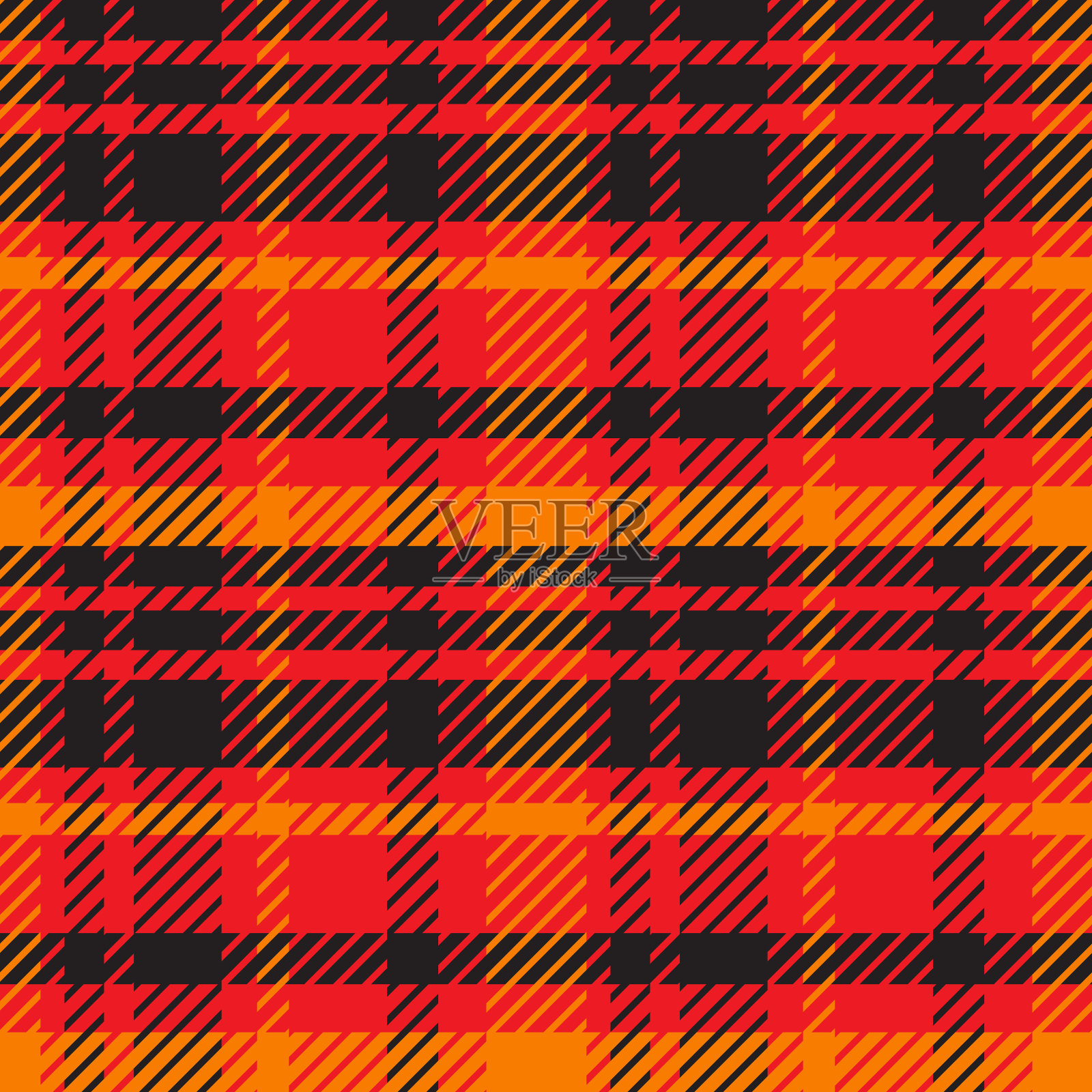 彩色格子tartane插画图片素材