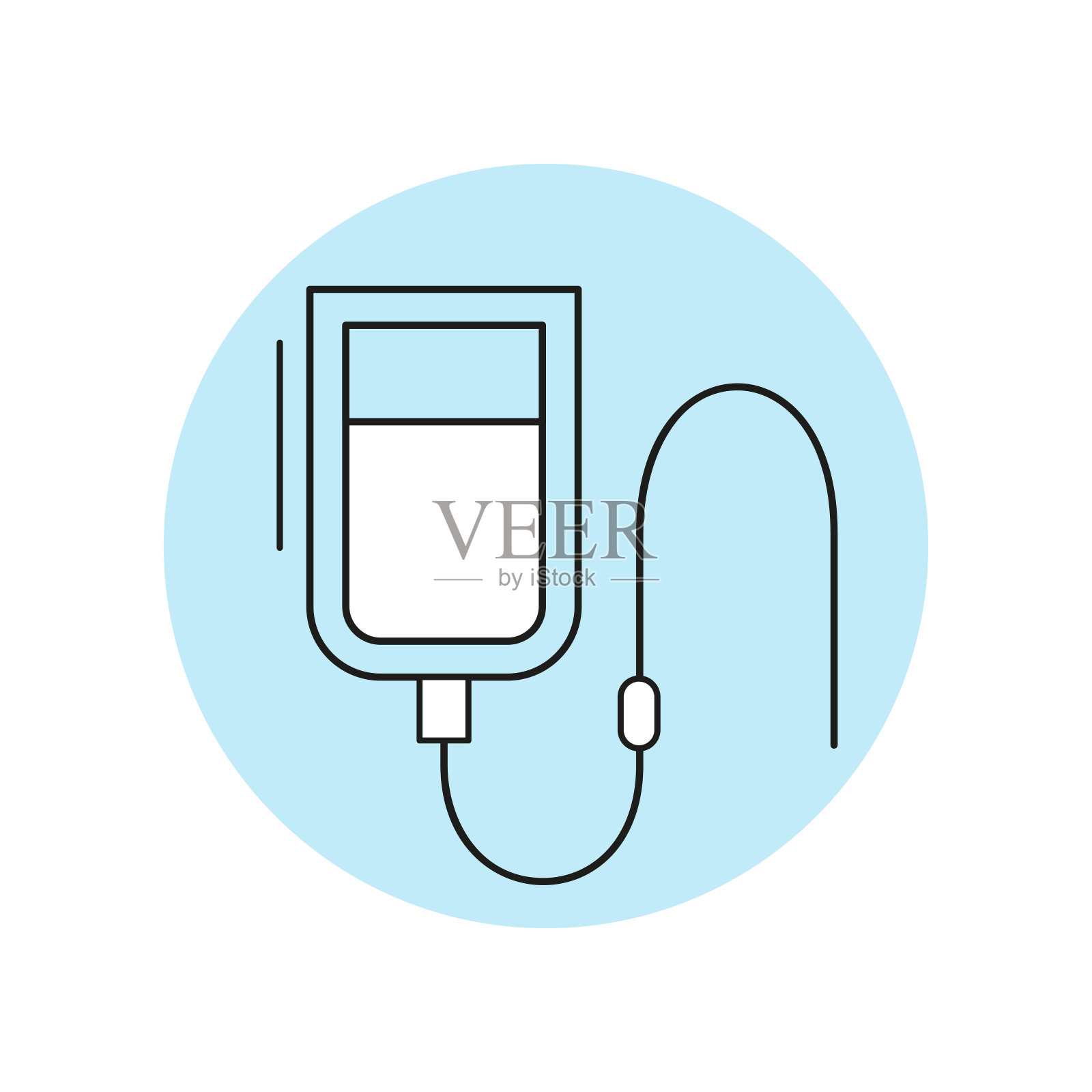 在平面设计下放下计数器医疗图标。插画图片素材