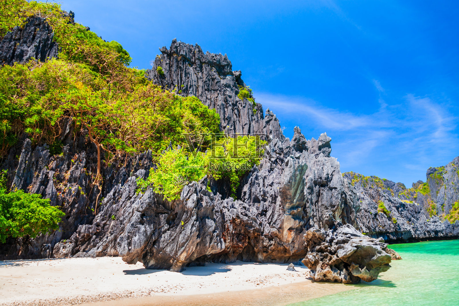 菲律宾埃尔尼多的悬崖照片摄影图片