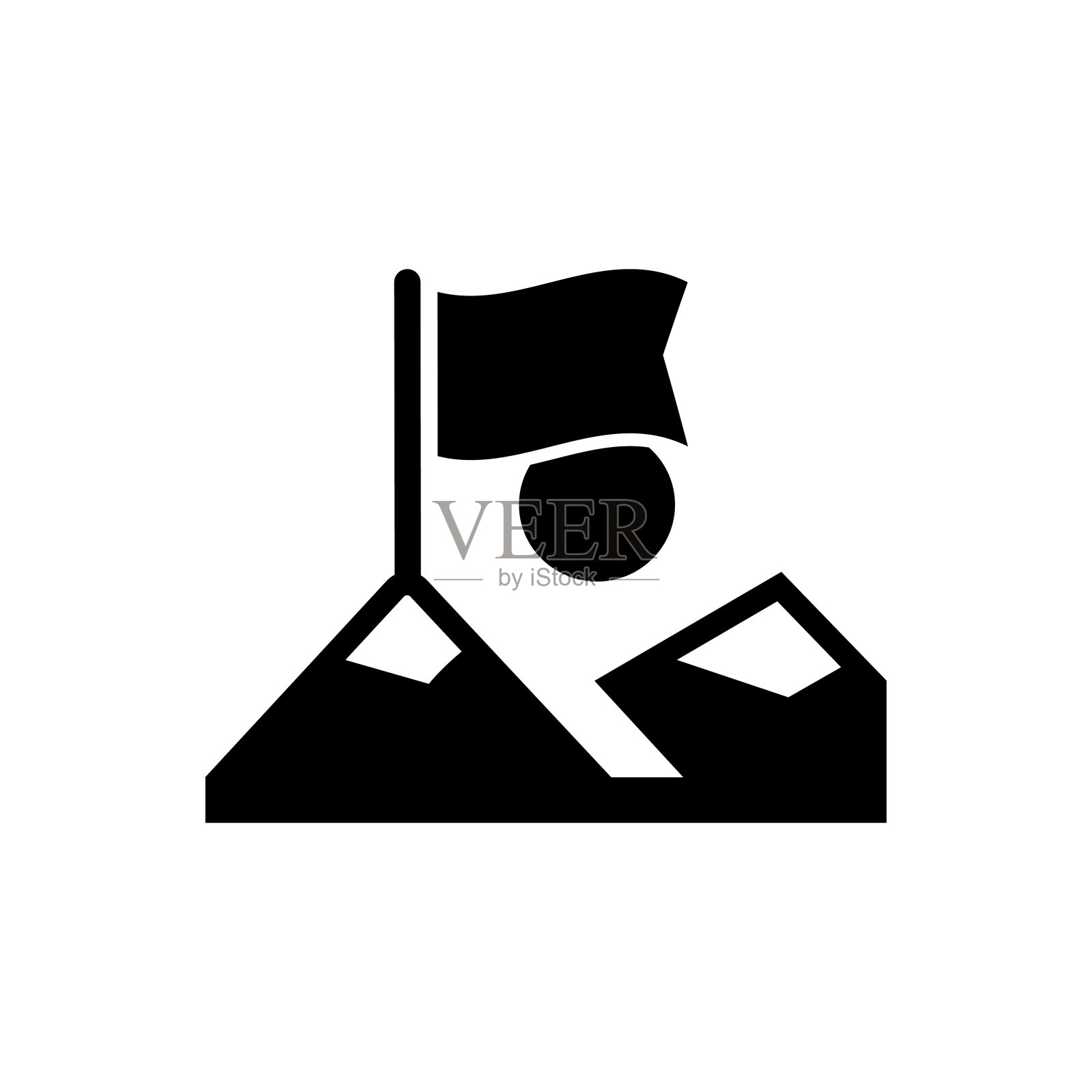 山旗图标图标素材