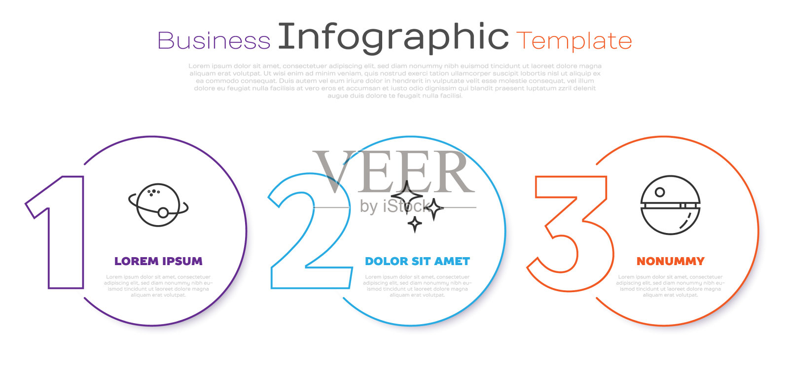 定线行星陨星和死星插画图片素材