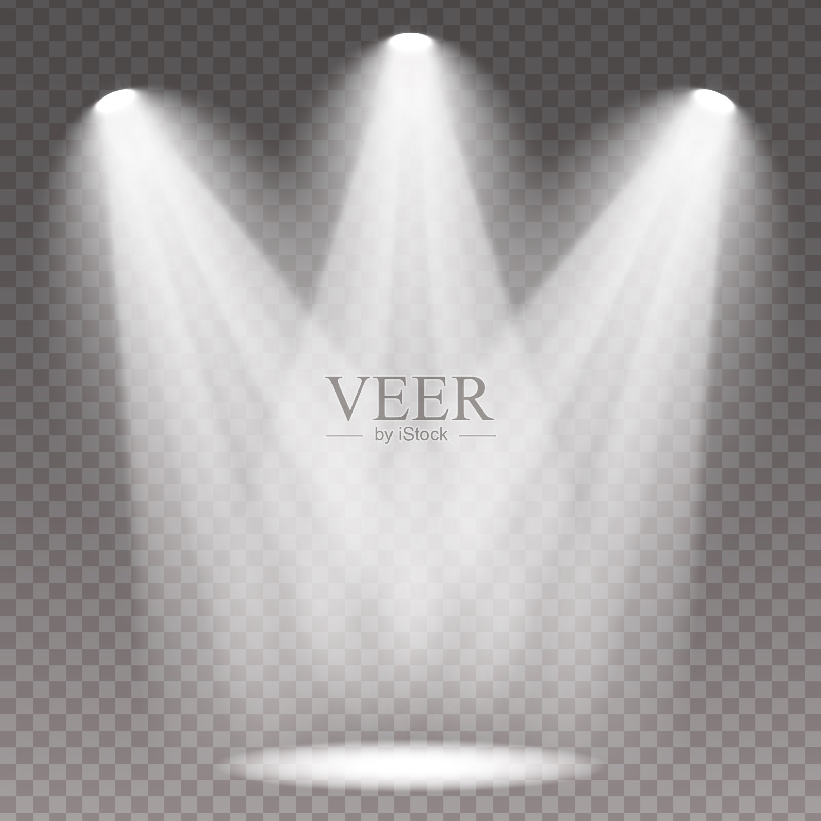 白色聚光灯照耀设计元素图片