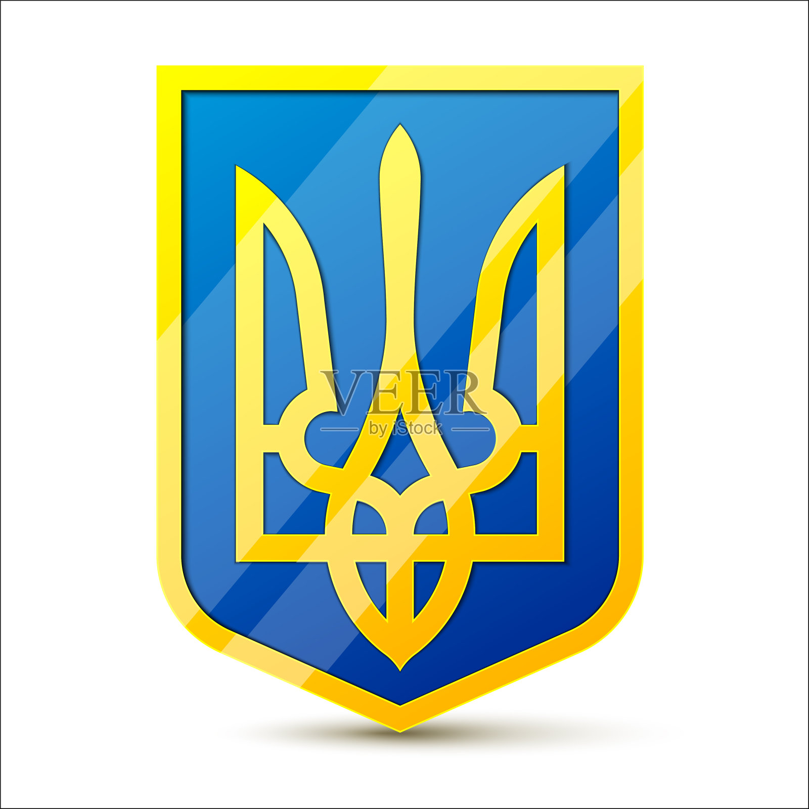 乌克兰盾徽插画图片素材